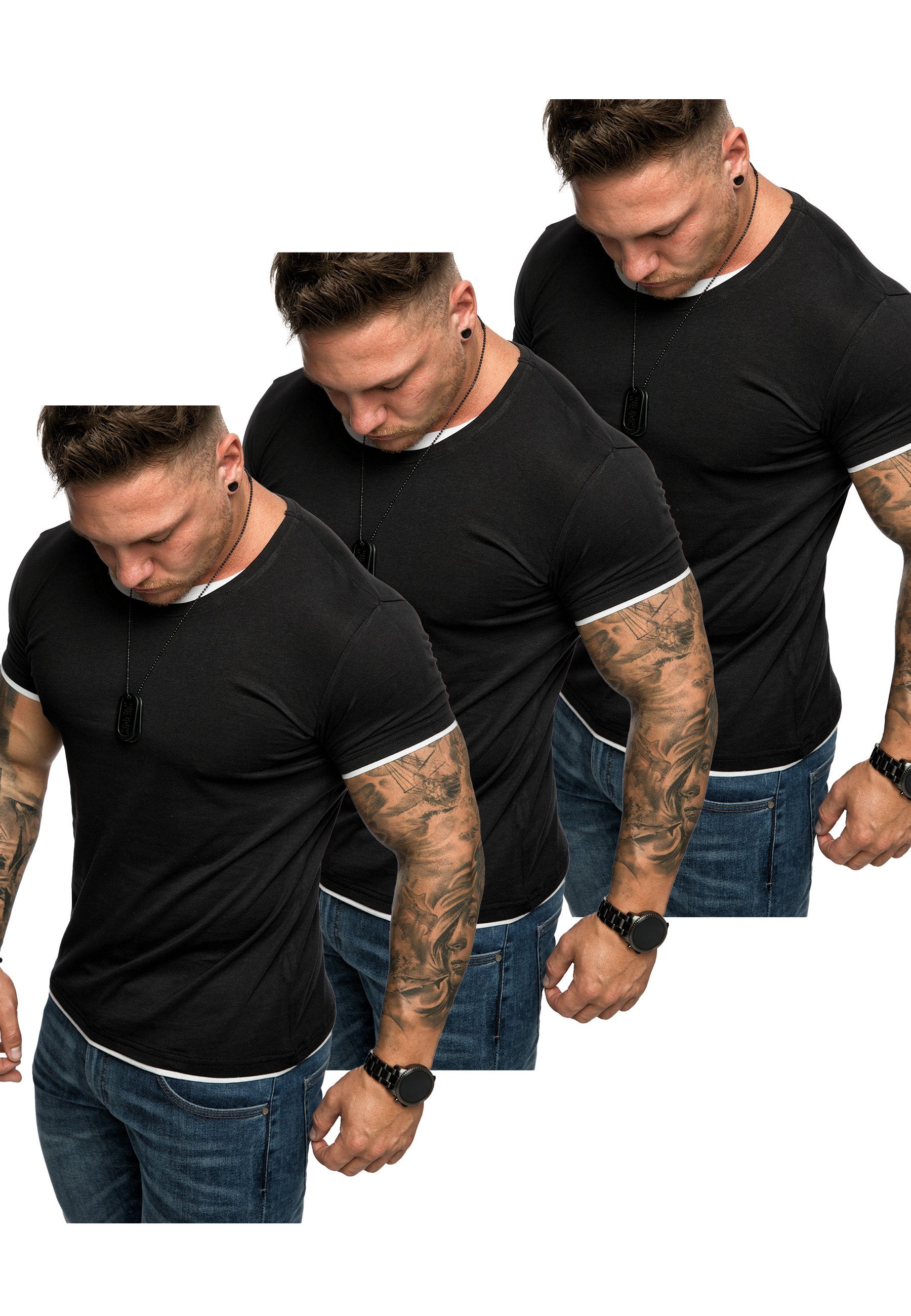 Amaci&Sons T-Shirt 3. LAKEWOOD 3er-Pack T-Shirts günstig online kaufen