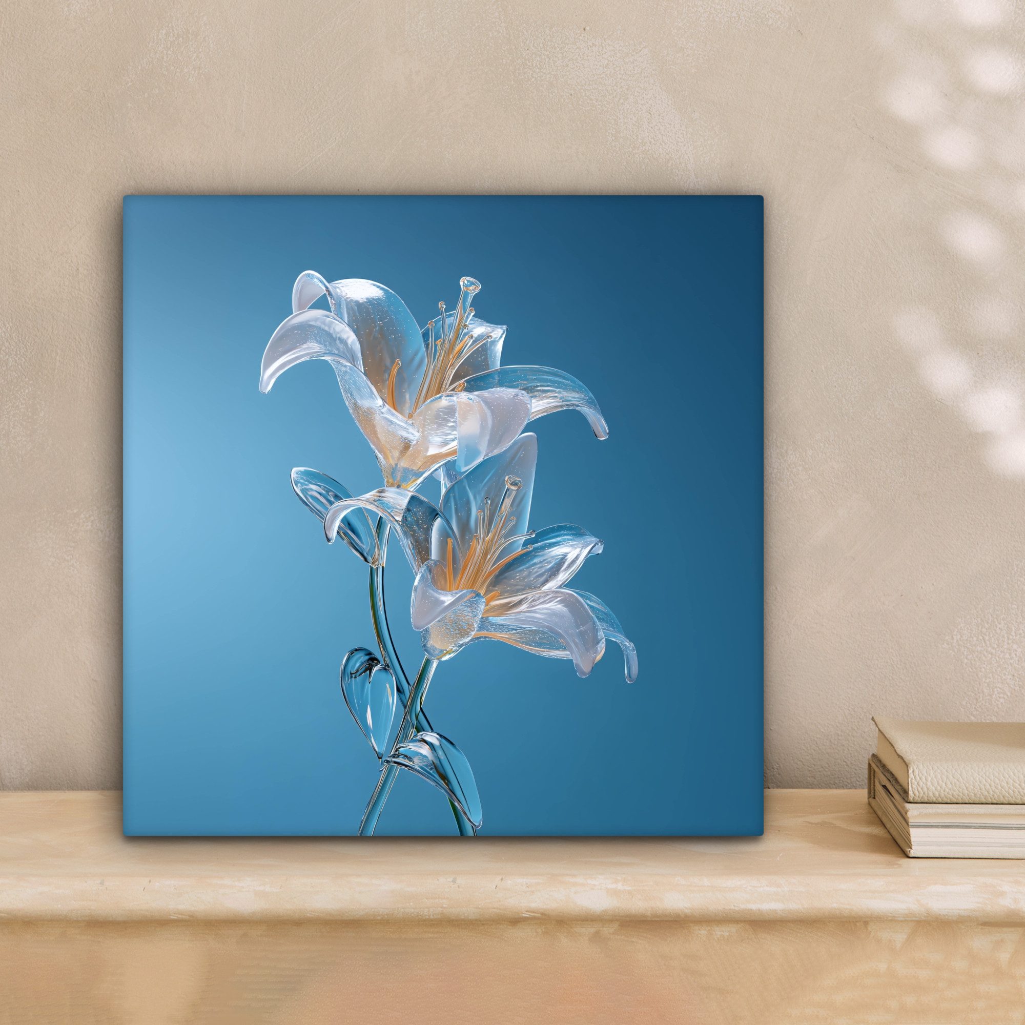 OneMillionCanvasses® Leinwandbild Lilien - Blau - günstig online kaufen