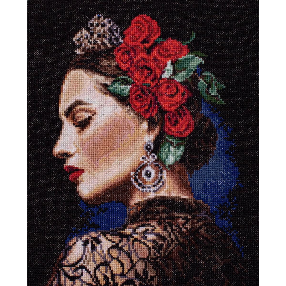 Letistitch Kreativset Letistitch Kreuzstich Set "Muse", Zählmuster, 25x20cm, (embroidery kit by Marussia)