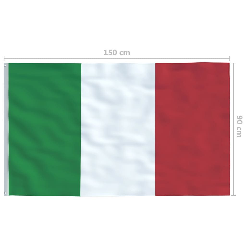 vidaXL Flagge Flagge Italiens 90 x 150 cm