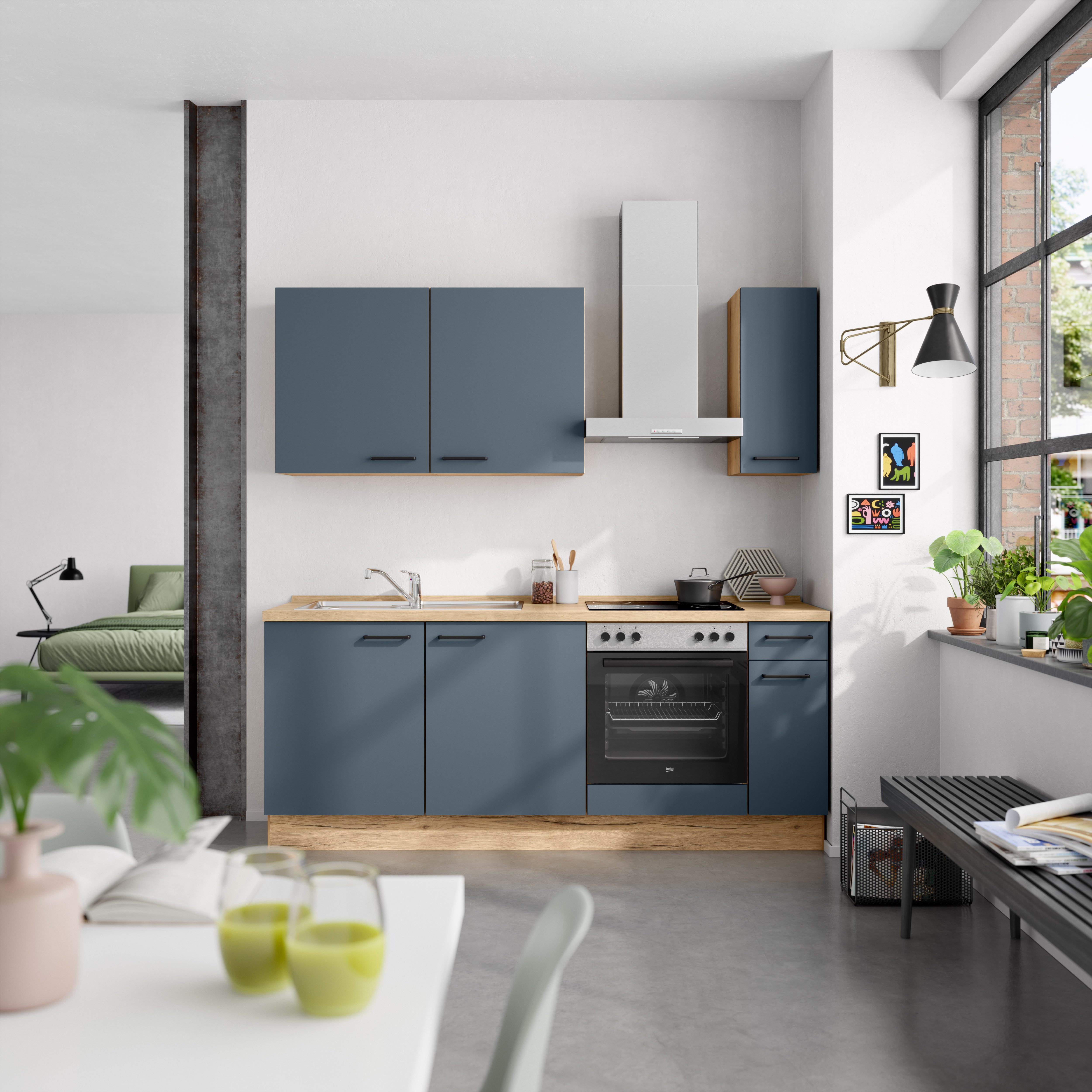 nobilia® Küchenzeile "Easytouch I", NEU: individuell anpassbar mit gratis Profi-Beratung, vormontiert, Breite 210 cm, Ausrichtung wählbar, wahlw. mit E-Geräten