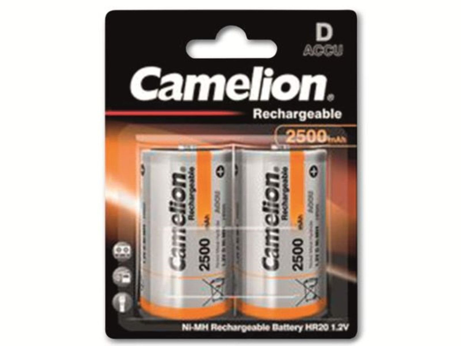 Camelion CAMELION NiMH-Mono-Akku 2500 mAh, 2 Stück Akku