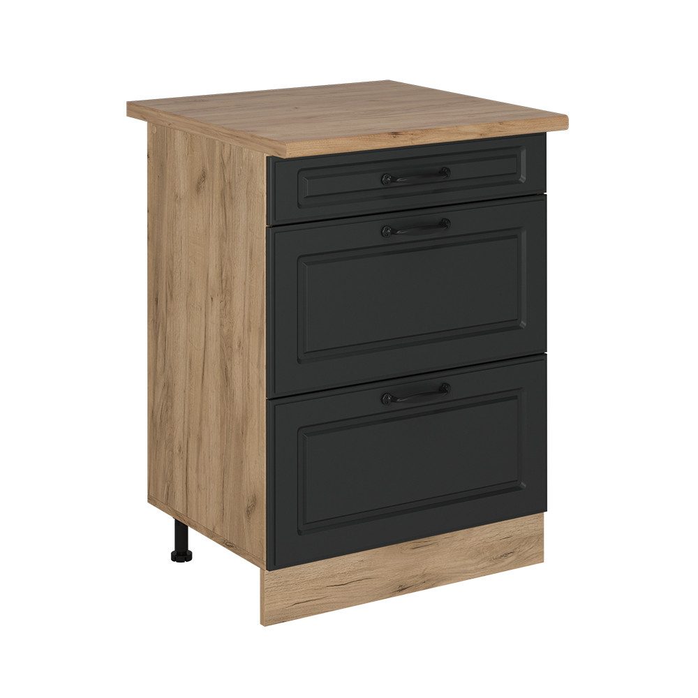 Vicco Unterschrank R-Line, Anthrazit Landhaus/Goldkraft Eiche, günstig online kaufen