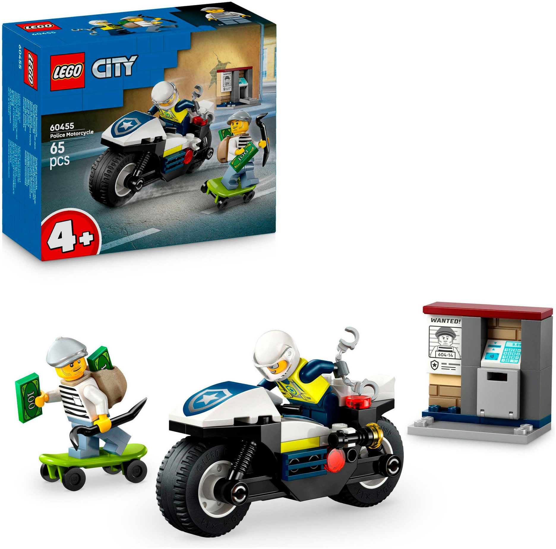 LEGO® Verfolgungsjagd mit dem Polizeimotorrad (60455), LEGO City Konstrukti günstig online kaufen