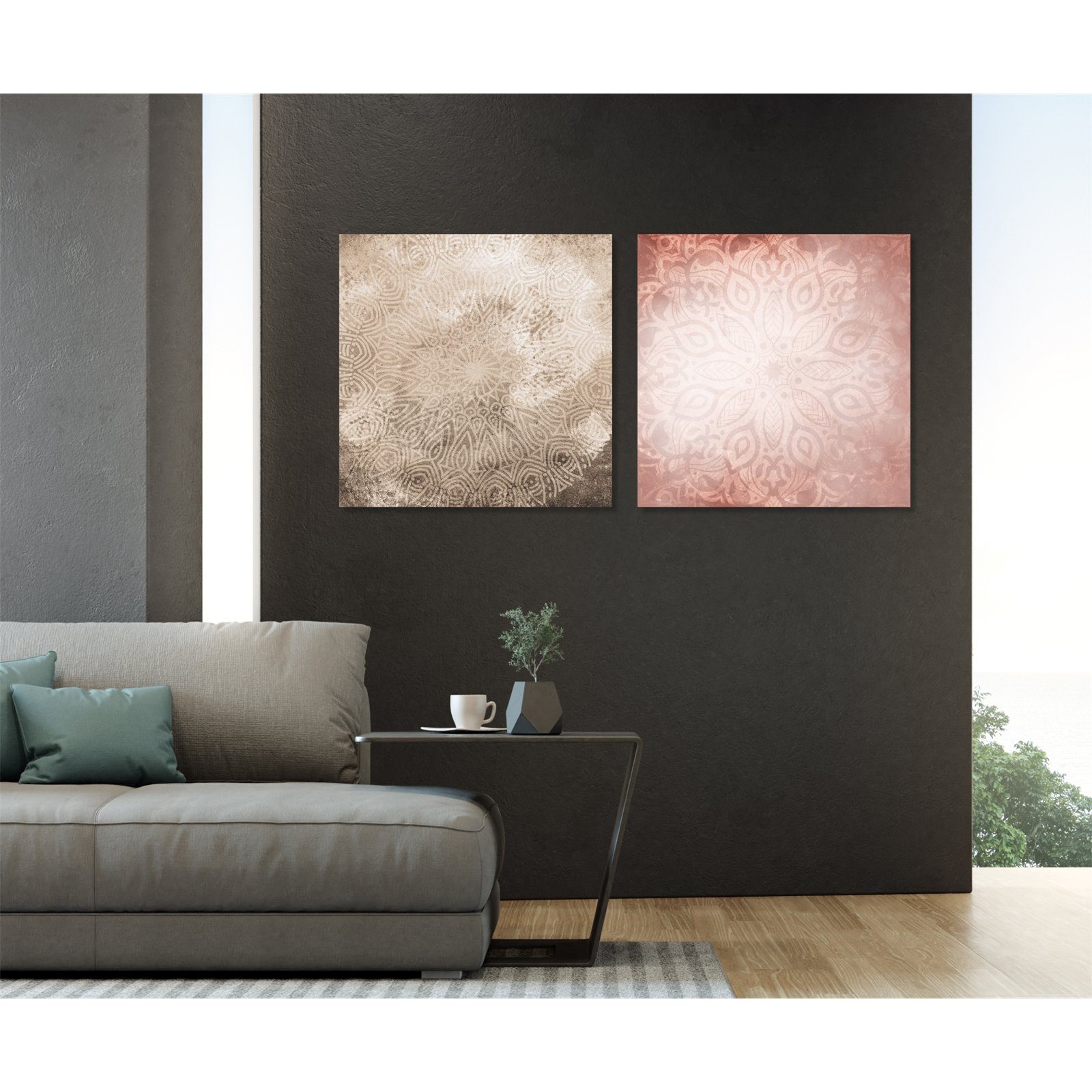 HTI-Living Wandbild Wandbilder 2er Set Mandala, günstig online kaufen