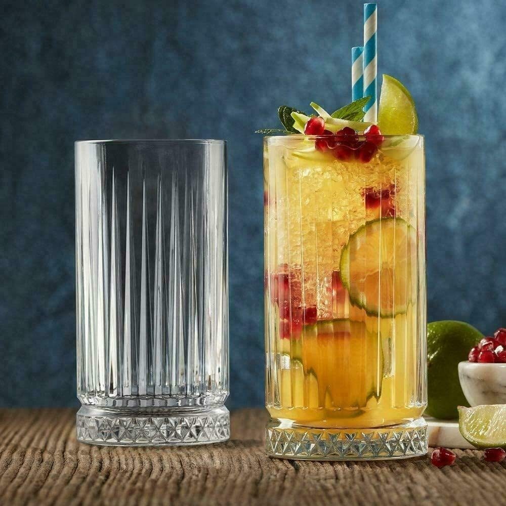 Pasabahce Longdrinkglas Elysia Longdrink Glas im Retro Kristall-280ml 4-Stück 520125, 4-tlg.