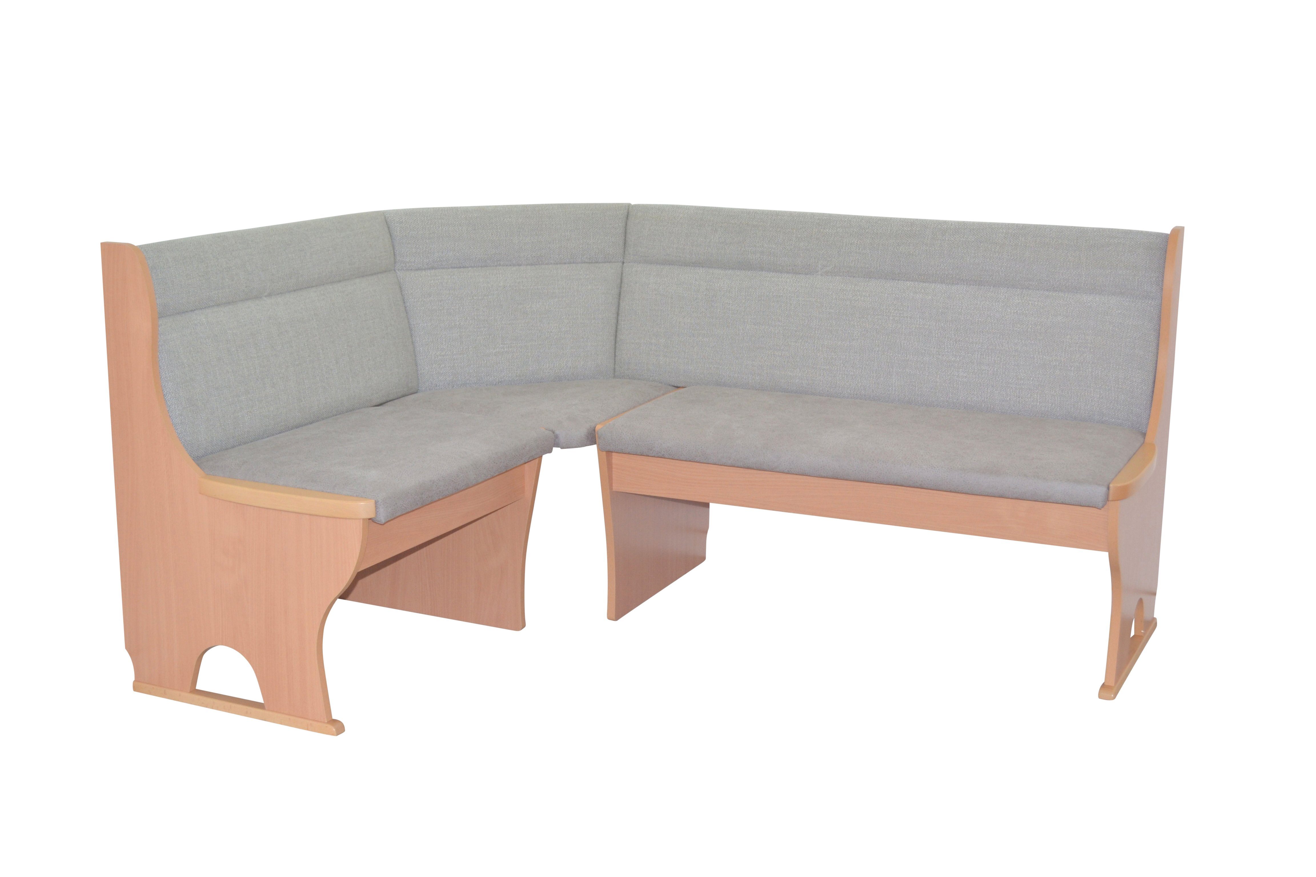 moebel-direkt-online Eckbank Cora II (Stellmaß ca. 125x165 cm, Schenkel rechts/links montierbar)