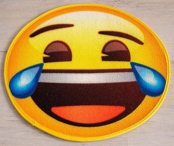 Teppich Smily - Emoji Gesicht Rund 50cm, Rockbites, Rund, Höhe: 3 mm