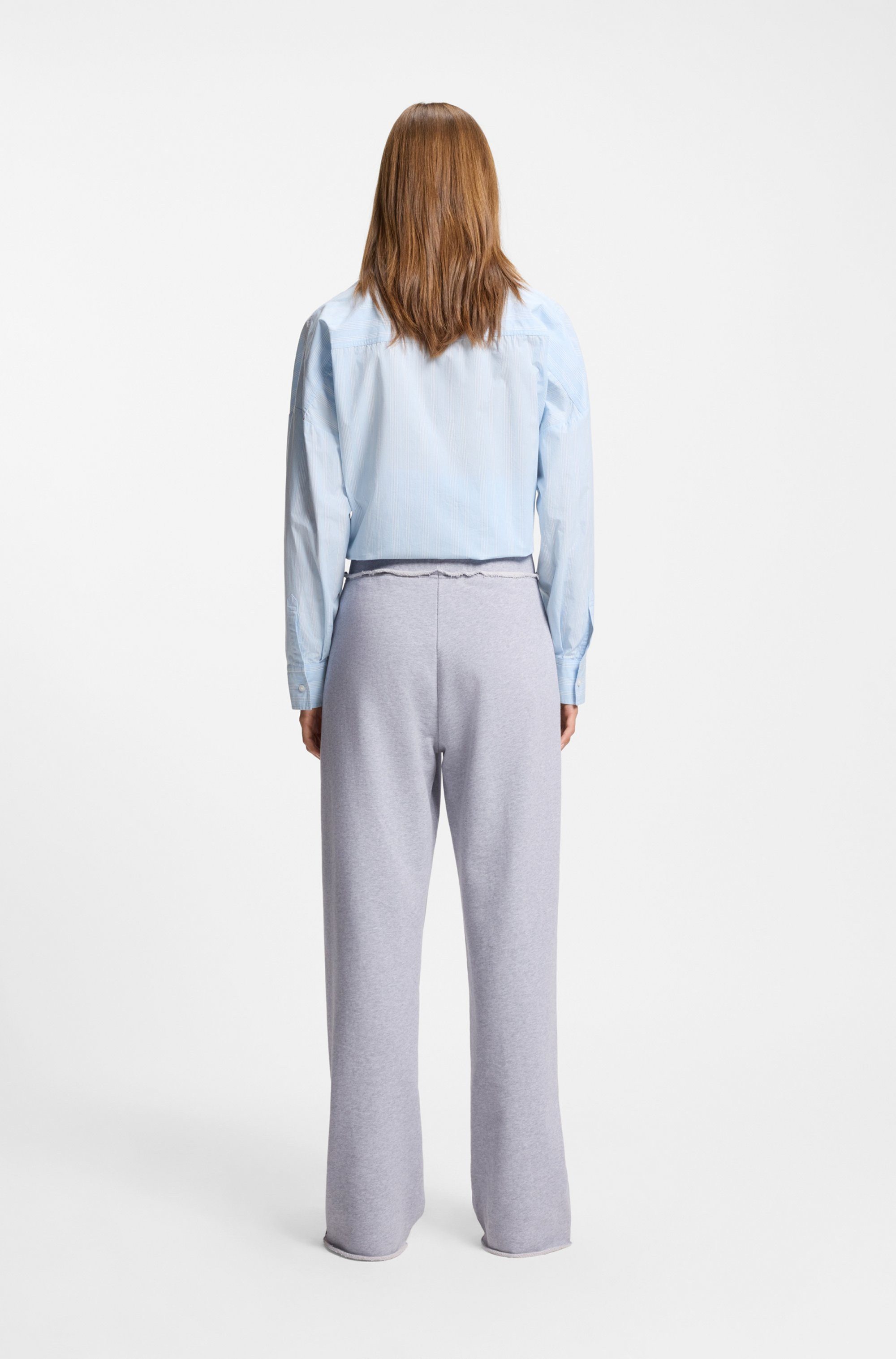 HUGO Jogger Pants Nuwaist mit Raw Cut Hem, weites Bein