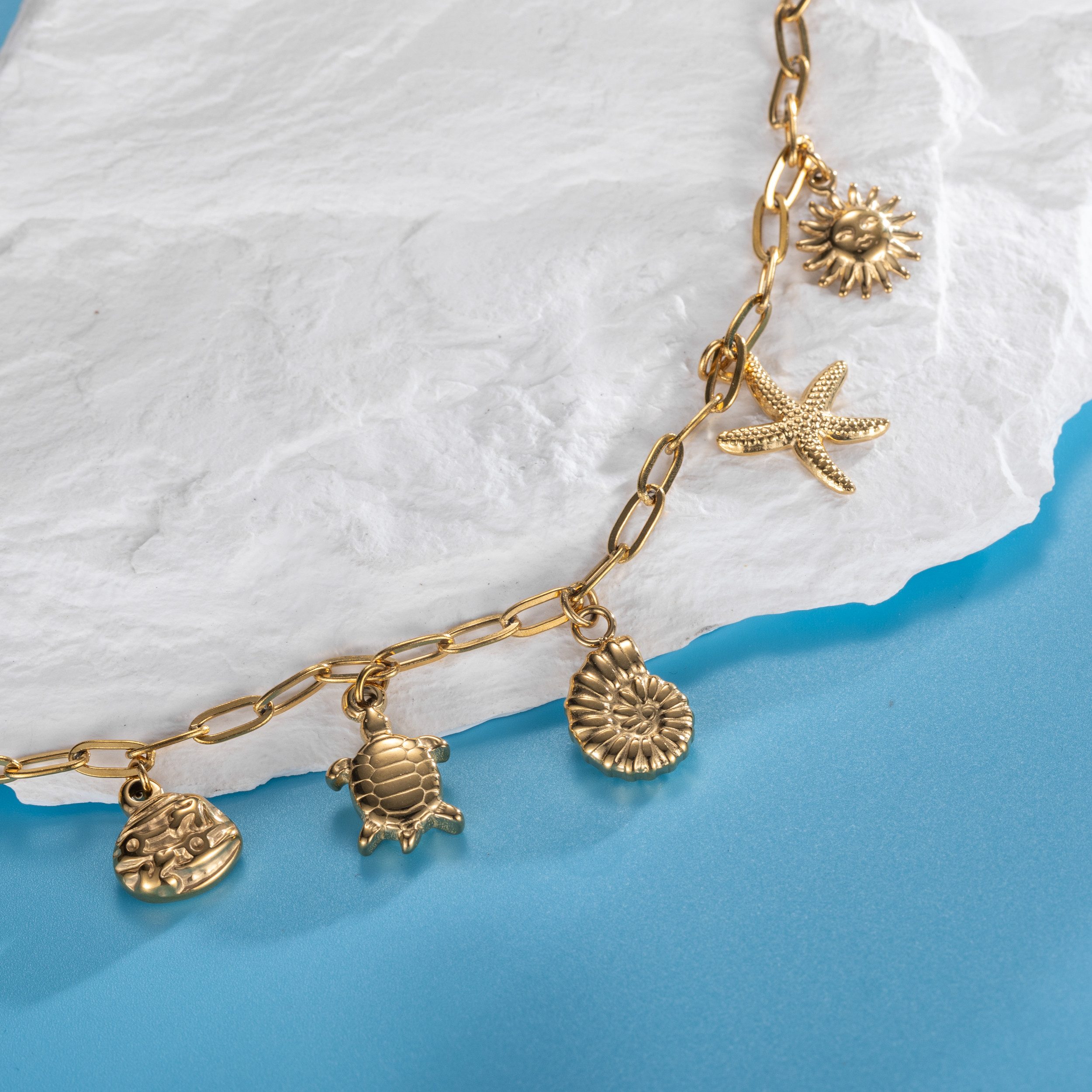 Firetti Bettelarmband Schmuck Geschenk Edelstahl Armschmuck Armkette Ocean