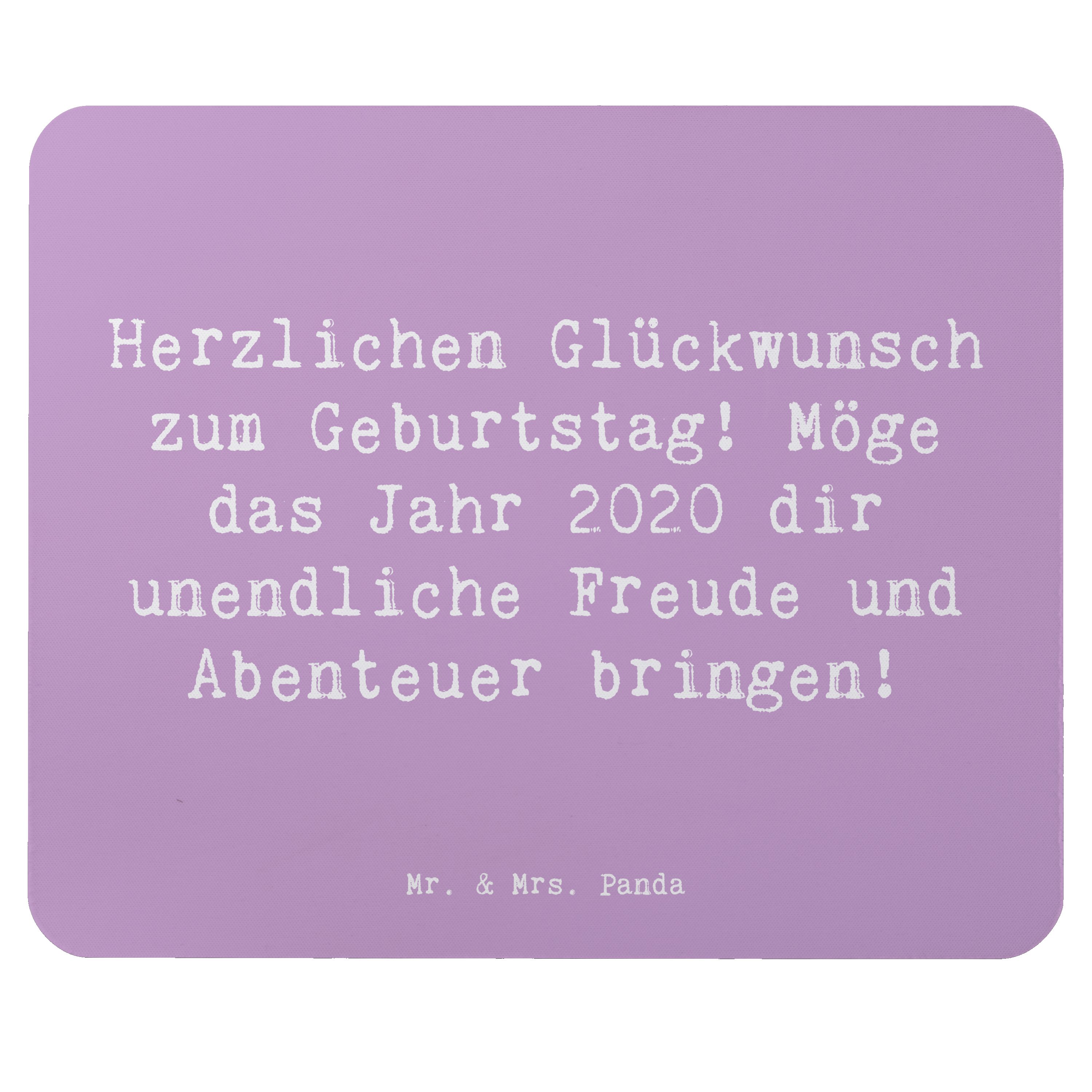 Mauspad Spruch 2020 Geburtstag Freude - Lavendeltraum - Geschenk, Hoffnung, L