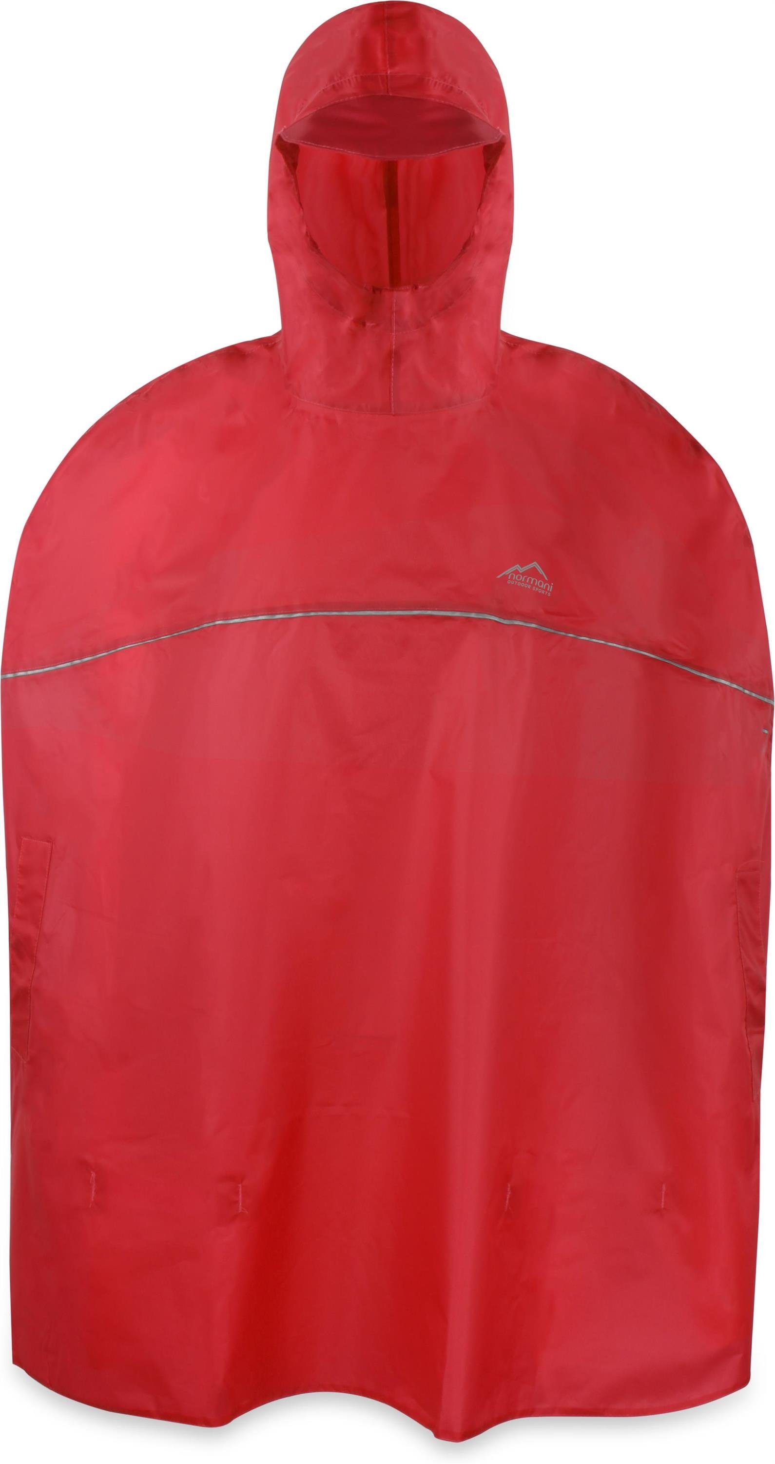 normani Regenponcho Kinder Regenponcho Cherrapunji Kids Wasserdichter Regencape mit Kapuze und Reflektor - Jungen und Mädchen