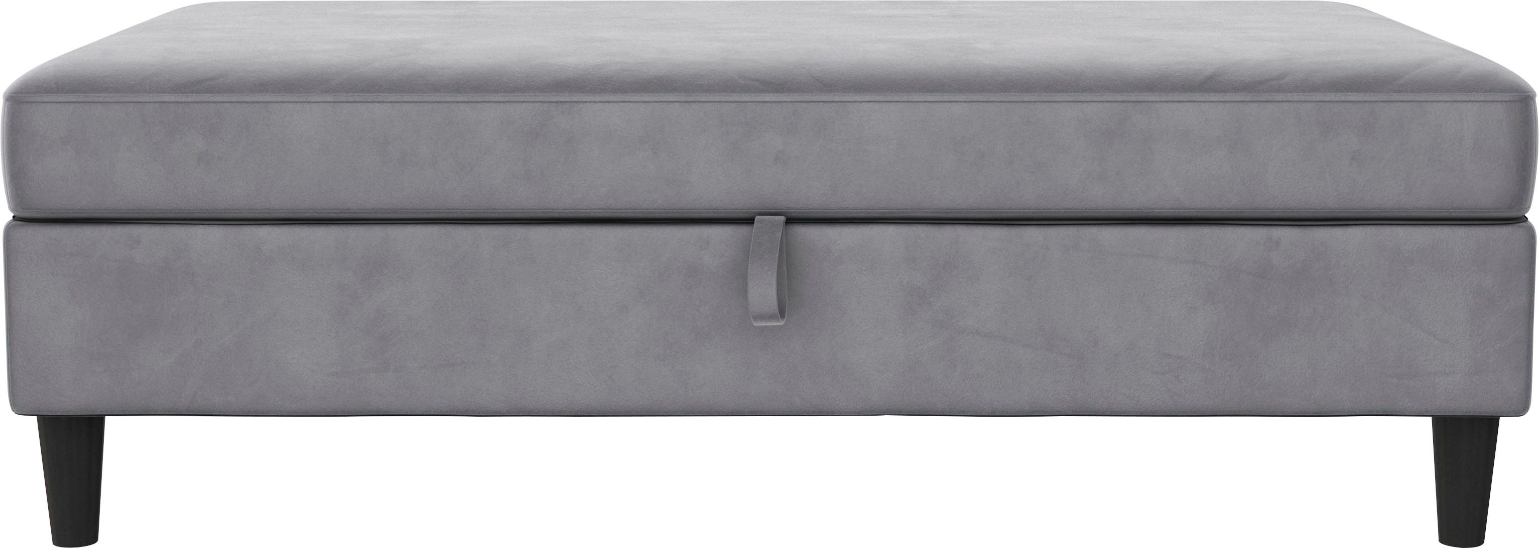 Dorel Home Stauraumhocker Hartford, Polsterhocker mit Stauraum, frei im Raum stellbar, Sitzhöhe 43 cm