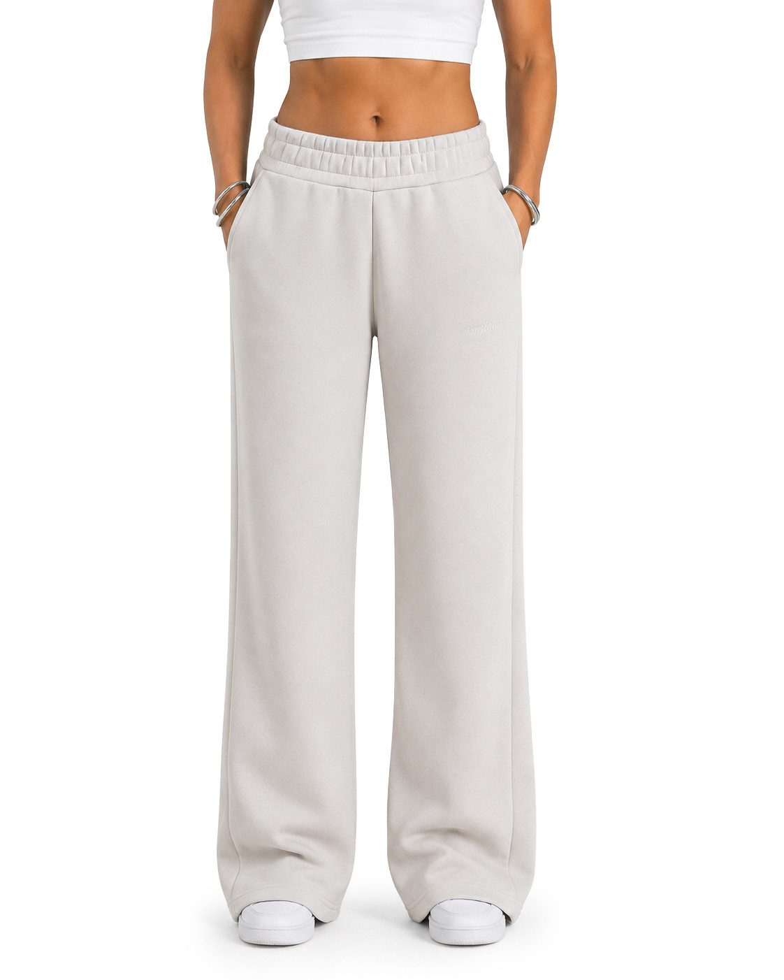 Smilodox Jogginghose Finy Jogger Damen, Loose Fit, Wide Leg, Baumwolle, für Gym & Alltag Baumwollmix, Tunnelzug, elastischer Bund, weich, Komfort