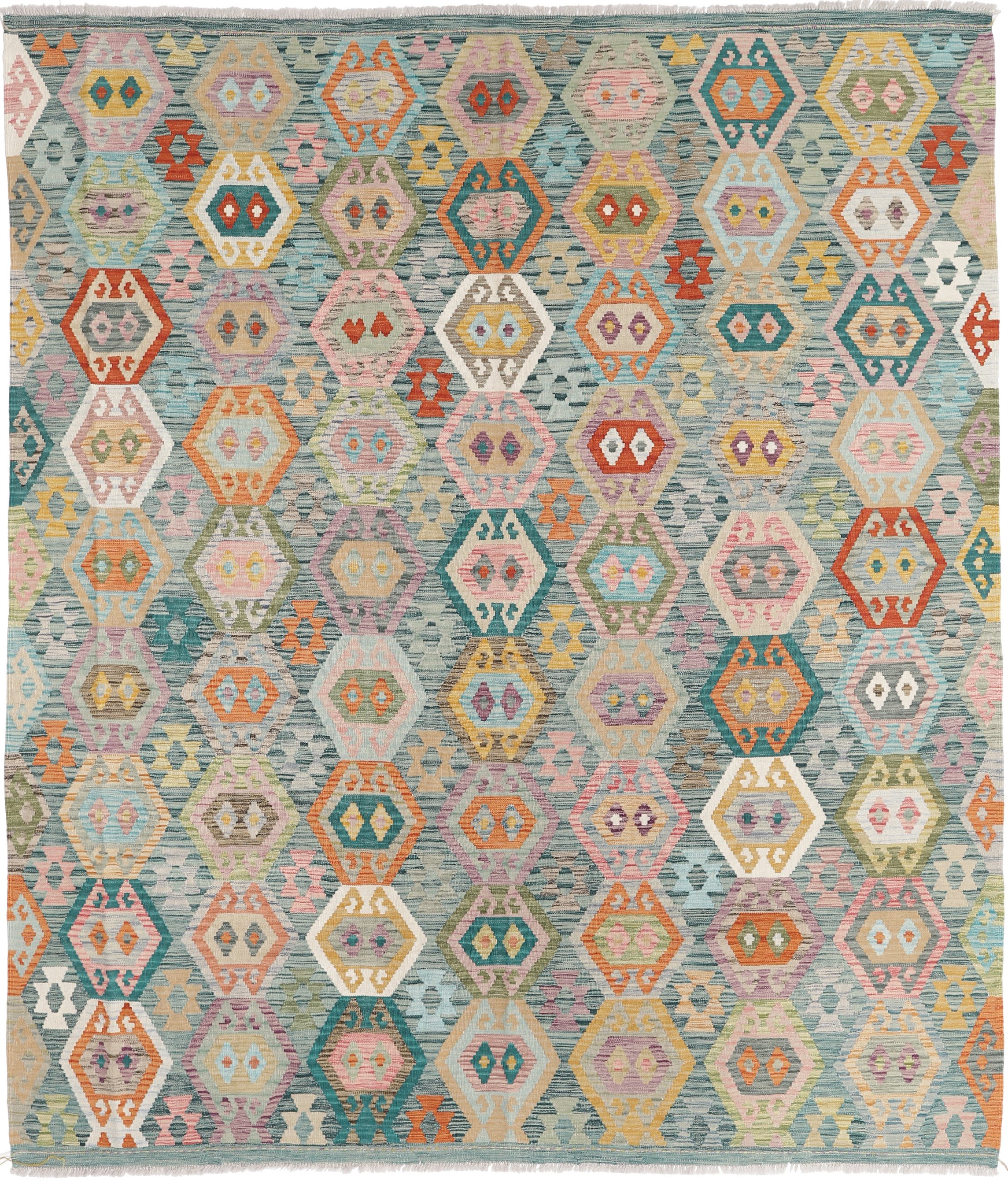 Carpet Avenue Teppich Kelim Afghan Royal 291x250, Rechteck, Höhe: 4 mm