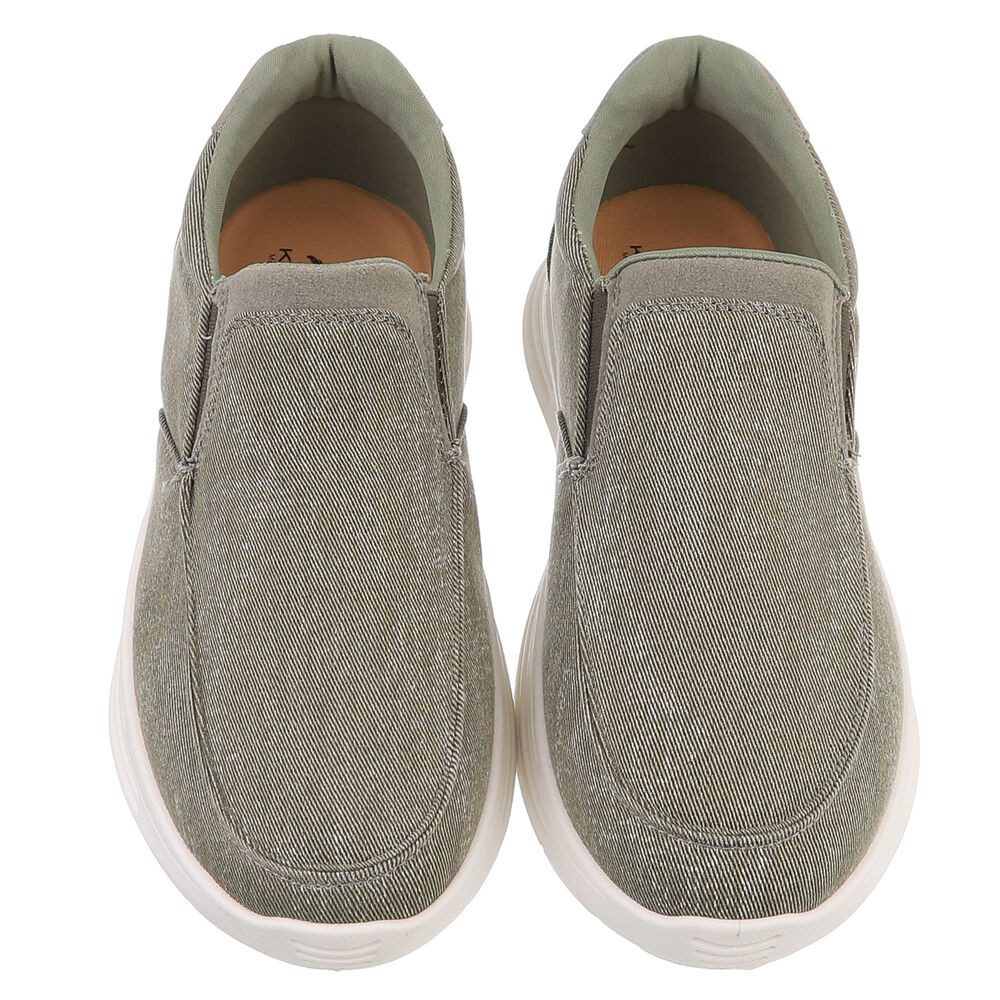 Coolwalk Bequeme Slip-On Schuhe für den Alltag – Komfortabel und stylish Sneaker (89229062) Blockabsatz Sneakers in Khaki