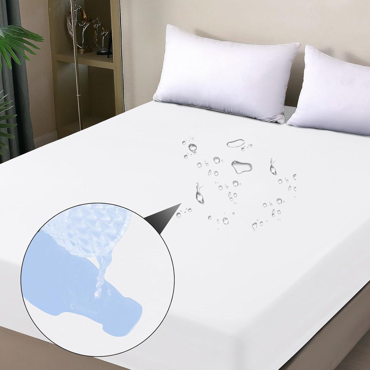 Inkontinenzauflage Matratzenschoner Wasserdicht Atmungsaktiv Weiß 160×200cm LuxusKollektion