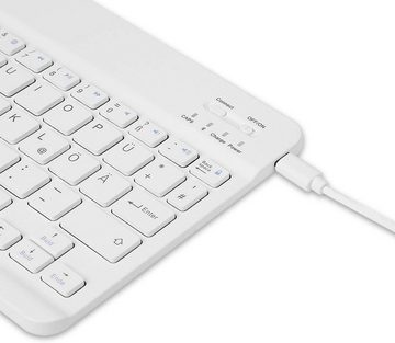 Fintie Ultradünn Bluetooth Tastatur, deutsche Layout QWERTZ für iPad/iPhone Tablet-Tastatur (iPad 10.2/9.7, Air 5/4/3/2/1, iPad Pro 12.9/11/10.5/9.7, iPad 4/3/2/1)