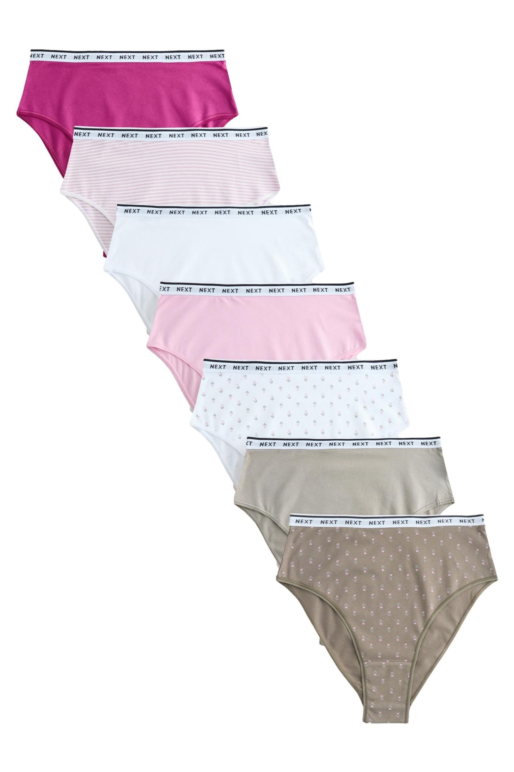 Slip 7er-Pack Hochbund-Slips mit Logo und hohem Bein