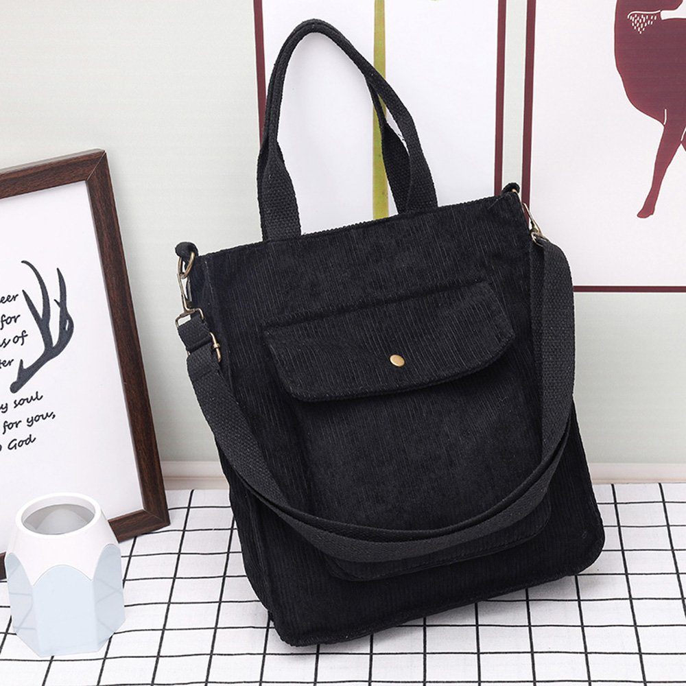 Coonoor Schultertasche Cord Umhängetasche Einkaufstasche Casual günstig online kaufen