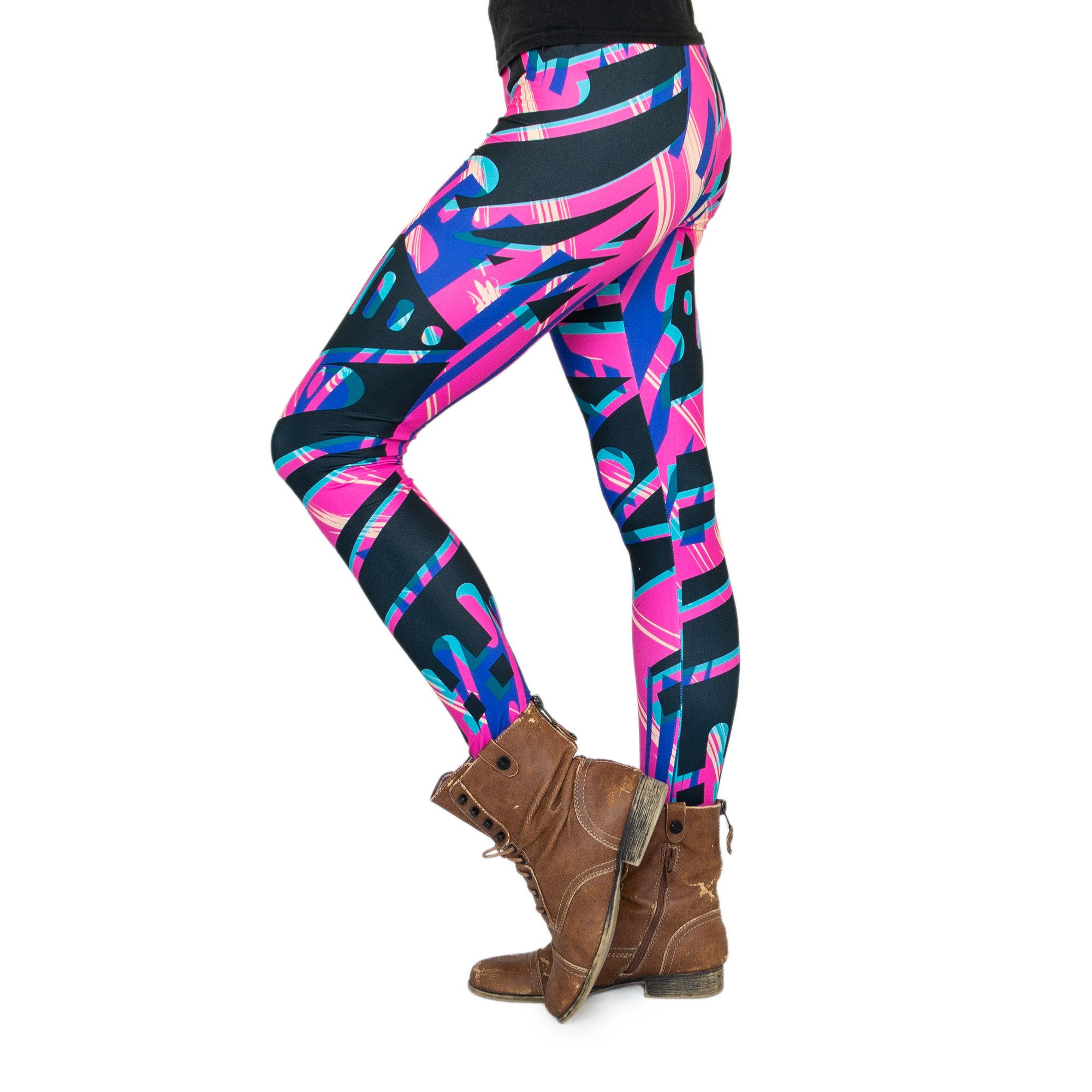 cosey Leggings Neon Line Leggings, 2 Größen (XS–S & M–L) (38/M bis 40/L) – Bild 4 von 5