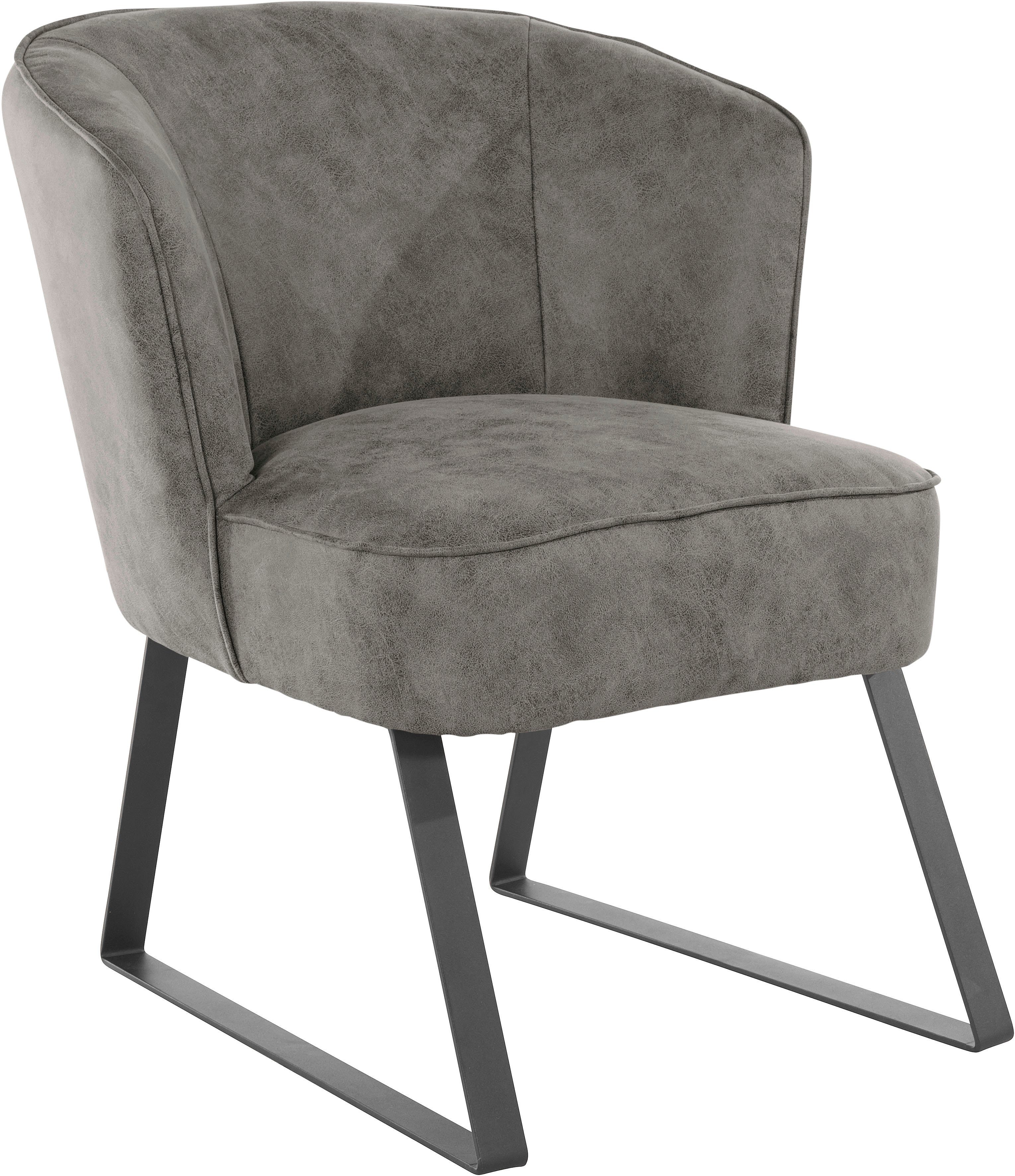 exxpo - sofa fashion Sessel Americano, Keder mit in Qualitäten, Stck. verschiedenen Bezug und Metallfüßen, 1