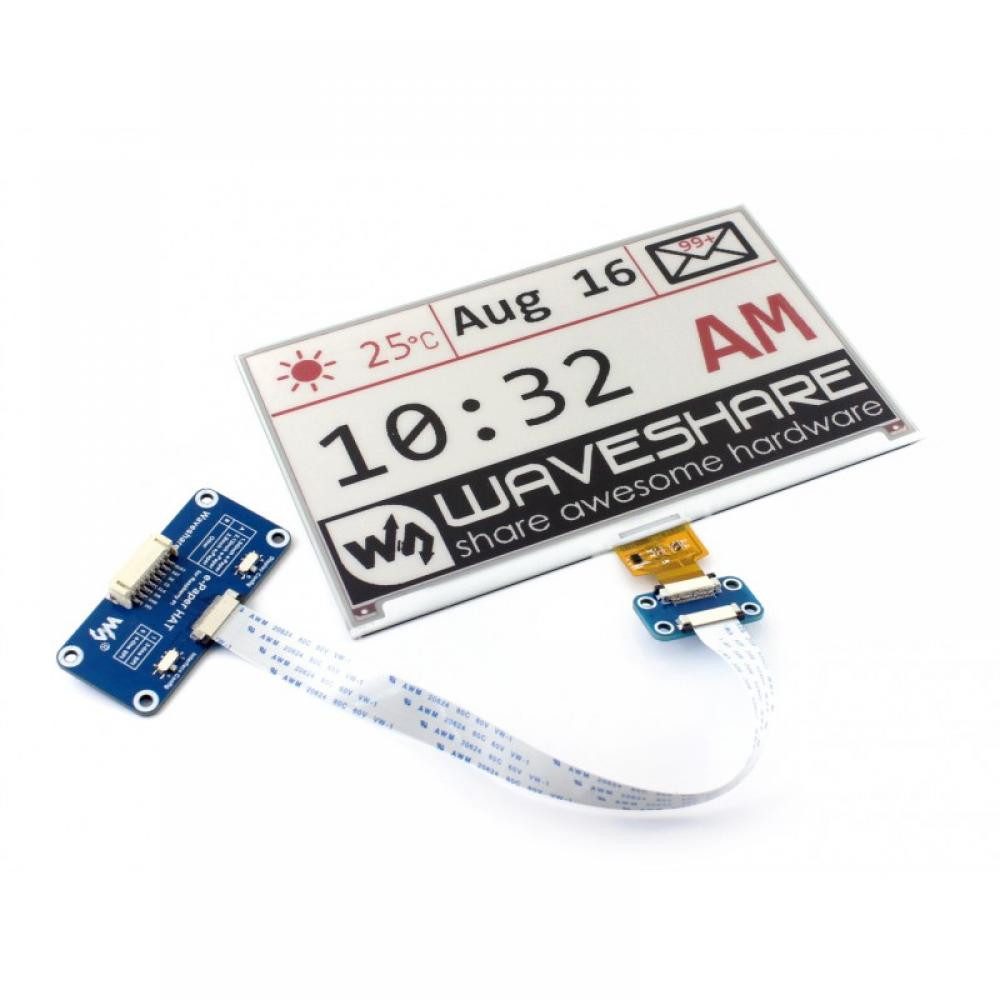 LED-Display 7.5 800×480 ePaper Display HAT für Raspberry Pi, dreifarbig (rot