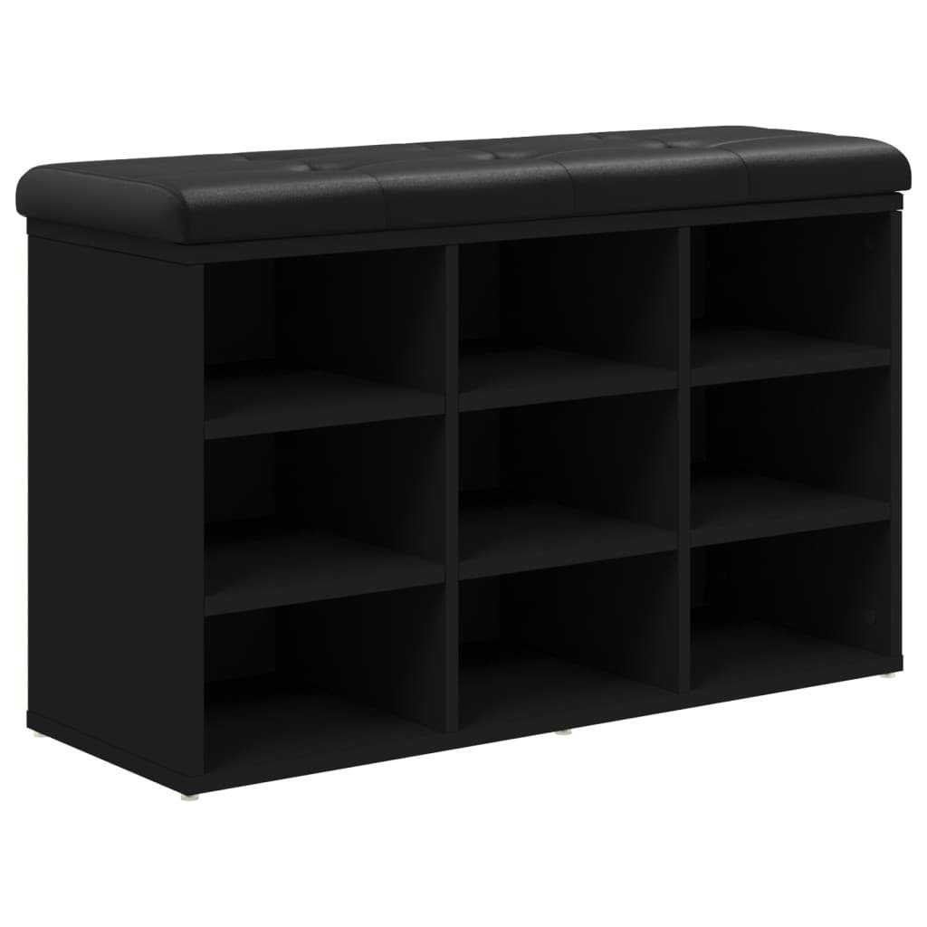 vidaXL Sitzbank Schuhbank Schwarz 82x32x50 cm günstig online kaufen
