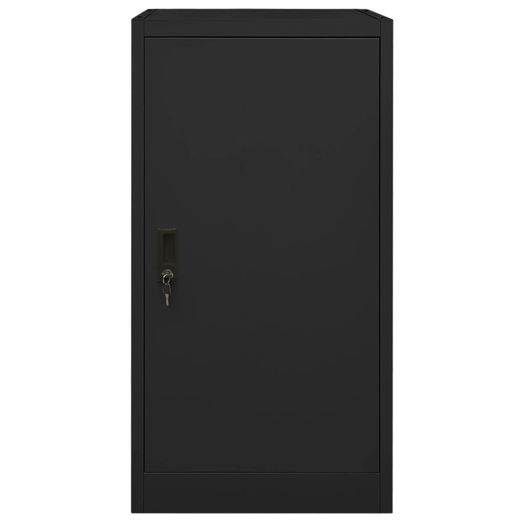 furnicato Stauraumschrank Sattelschrank Schwarz 53 x 53 x 105 cm mit abschließbarer Tür (1-St)