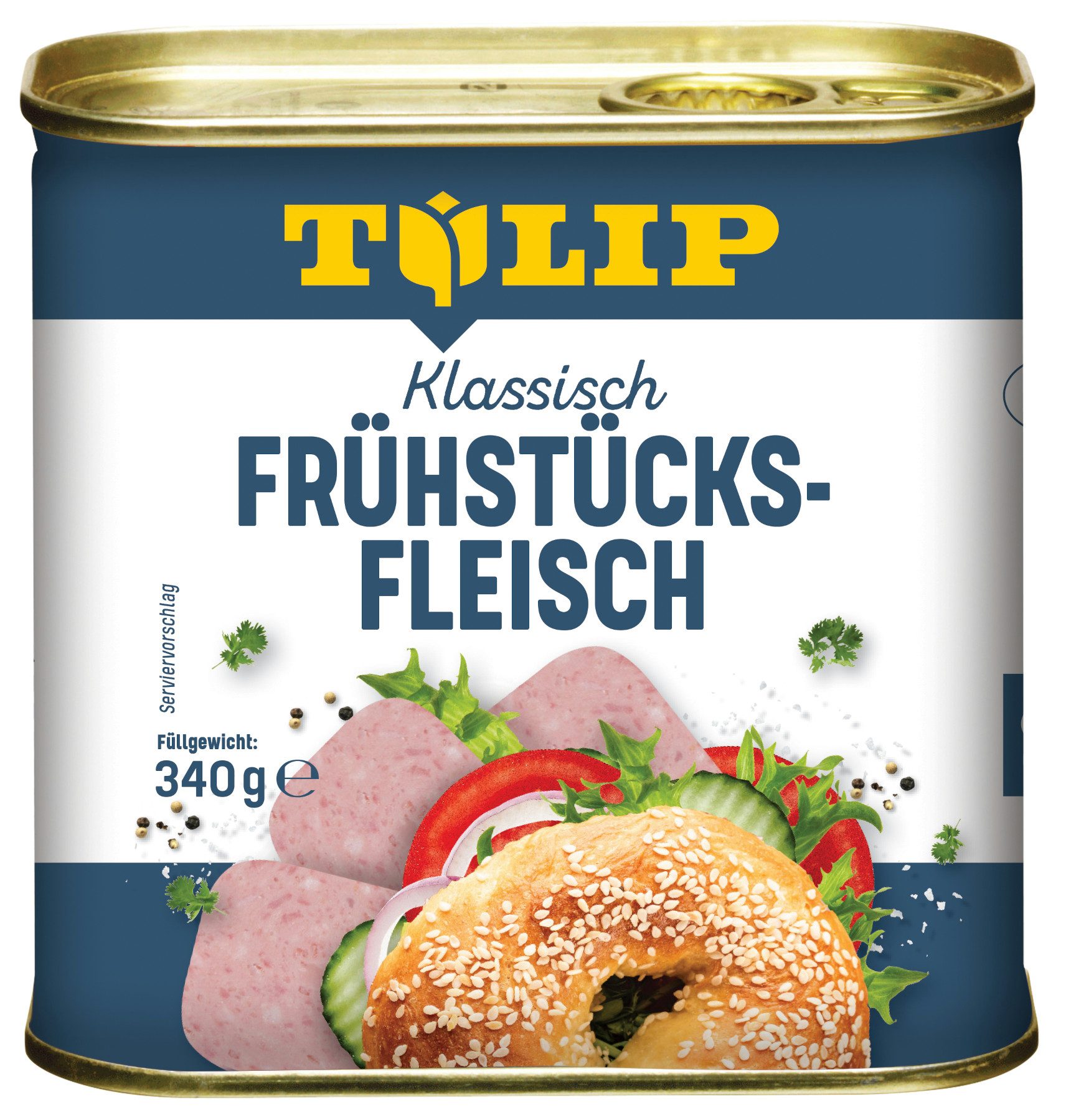 TULIP Wurstkonserve Frühstücksfleisch 340g Original Dänische Delikatesse Konservendose, 340 g, Frühstücksfleisch