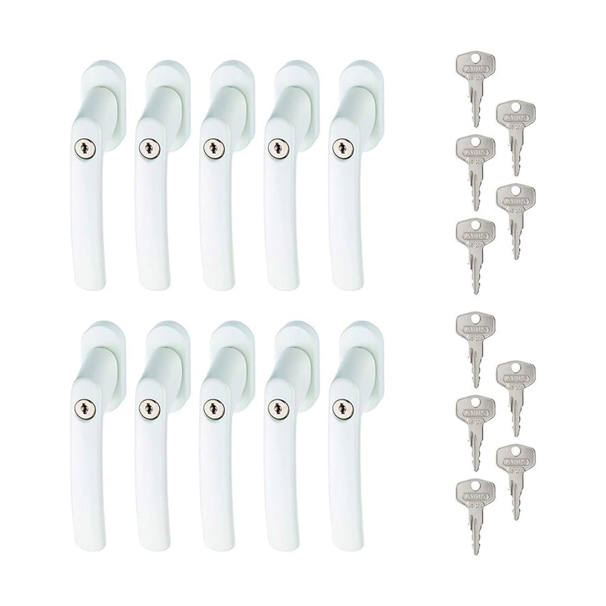 ABUS Fenstergriff, ABUS Abschließbarer Fenstergriff FG200 AB208 - 10er Set günstig online kaufen