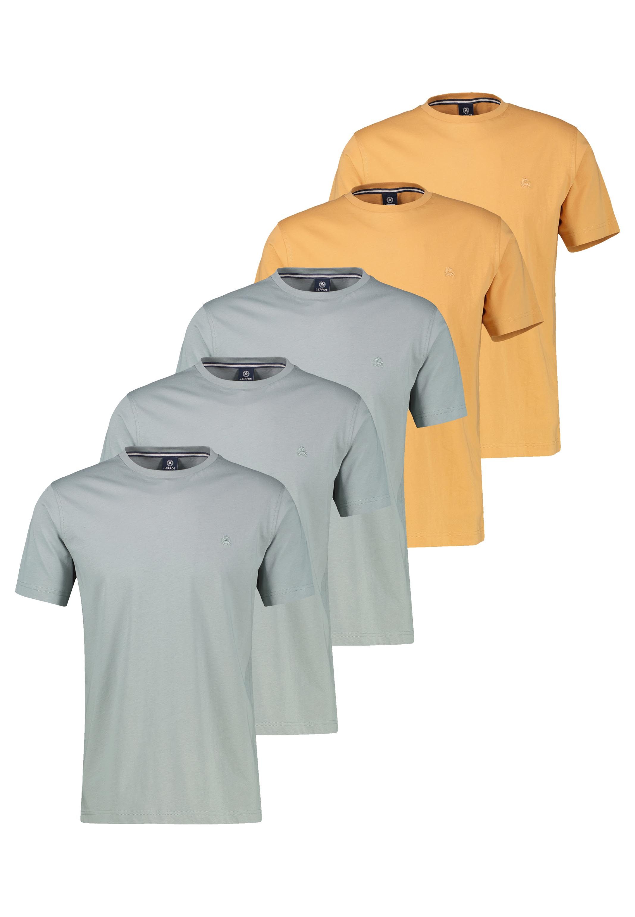 LERROS T-Shirt 5er Pack Basic (Spar-Set, 5-tlg) T-Shirt - Baumwolle - Atmungsaktiv - Atmungsaktive Baumwolle