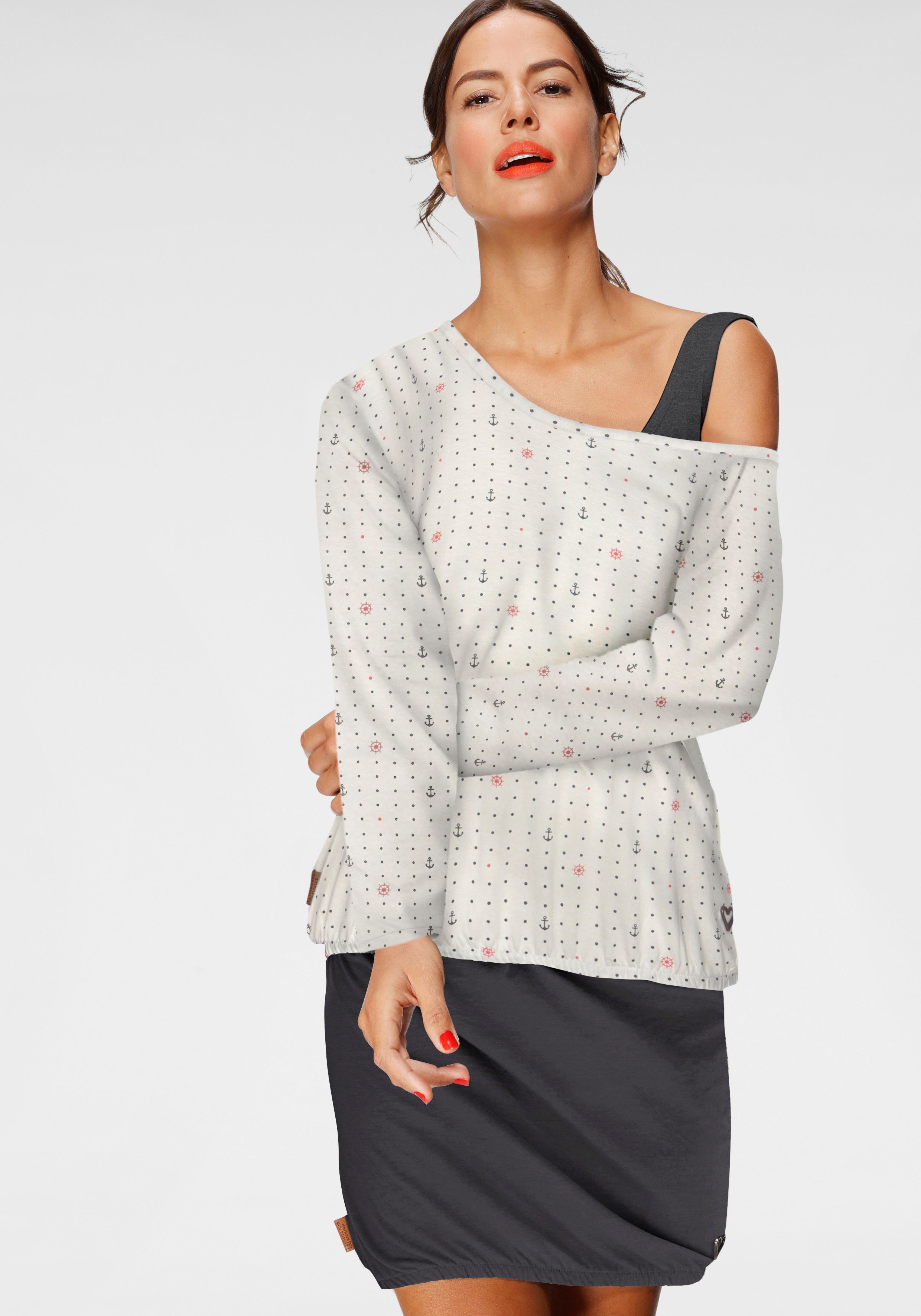 Sunny2 Langarmshirt (2-tlg) Kleid Kickin Alife maritimes 2-in-1 mit cloudy Jerseykleid print &