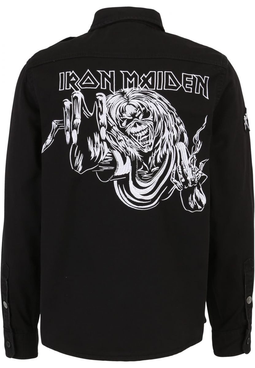 Brandit Kapuzenpullover Iron Maiden Vintage Shirt long sleeve Eddy Hemd Herren