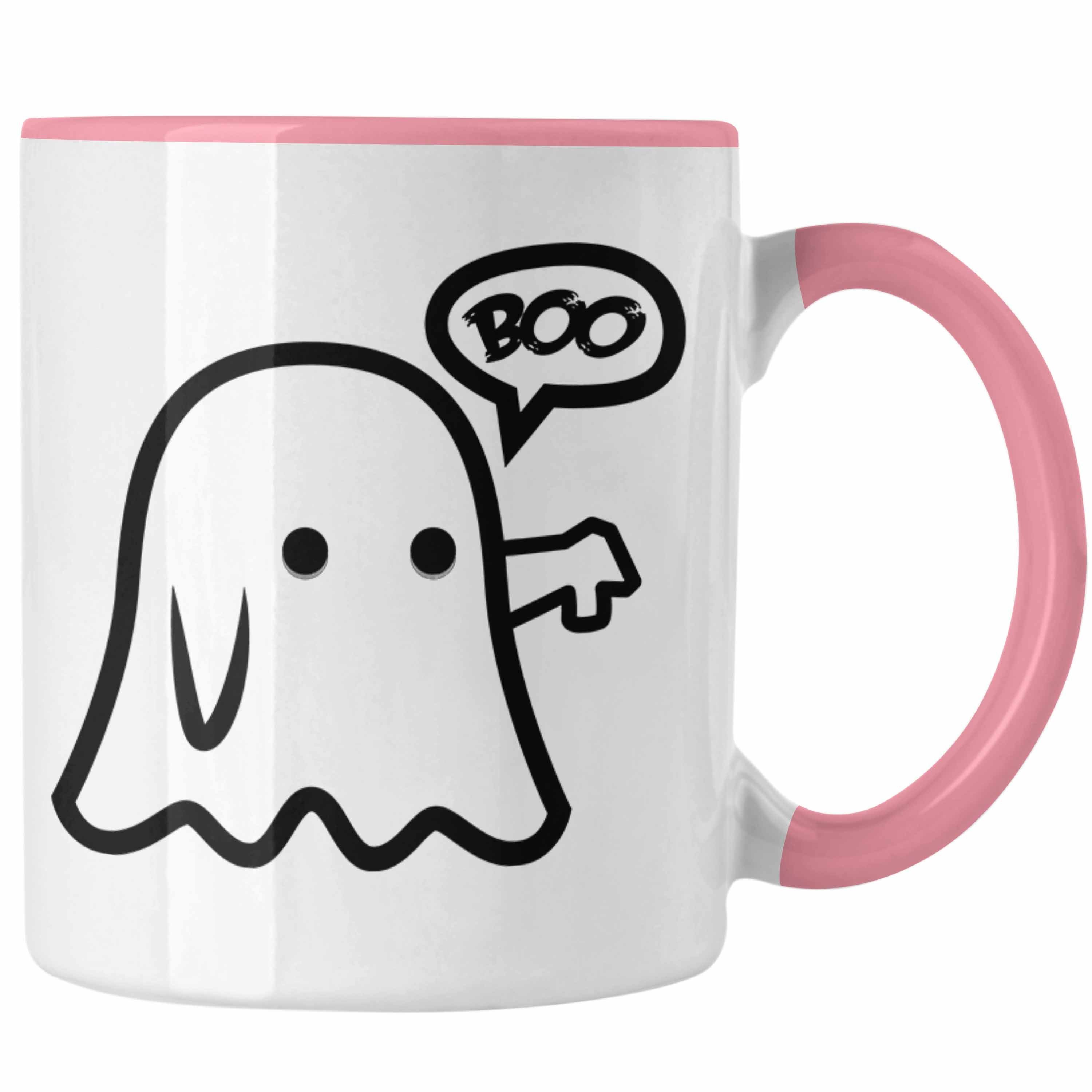 Trendation Tasse Halloween Tasse Kürbis Dekoration Becher Skelet Dabbing Rosa