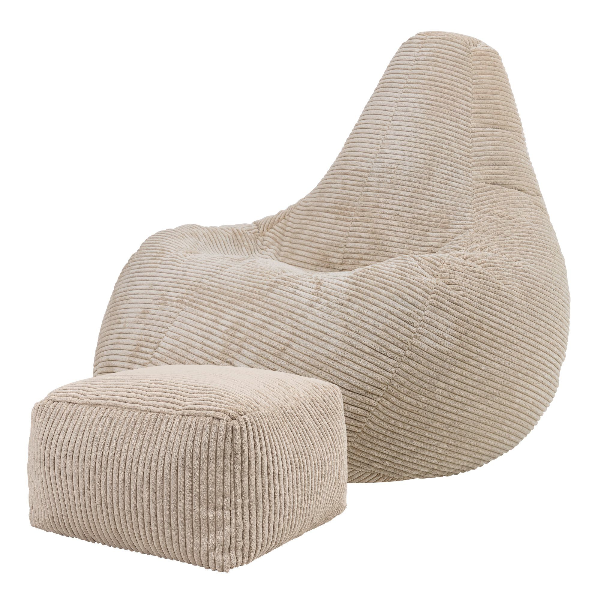 icon Sitzsack mit beige „Dalton“ aus Cord Sitzpouf Sitzsack-Sessel