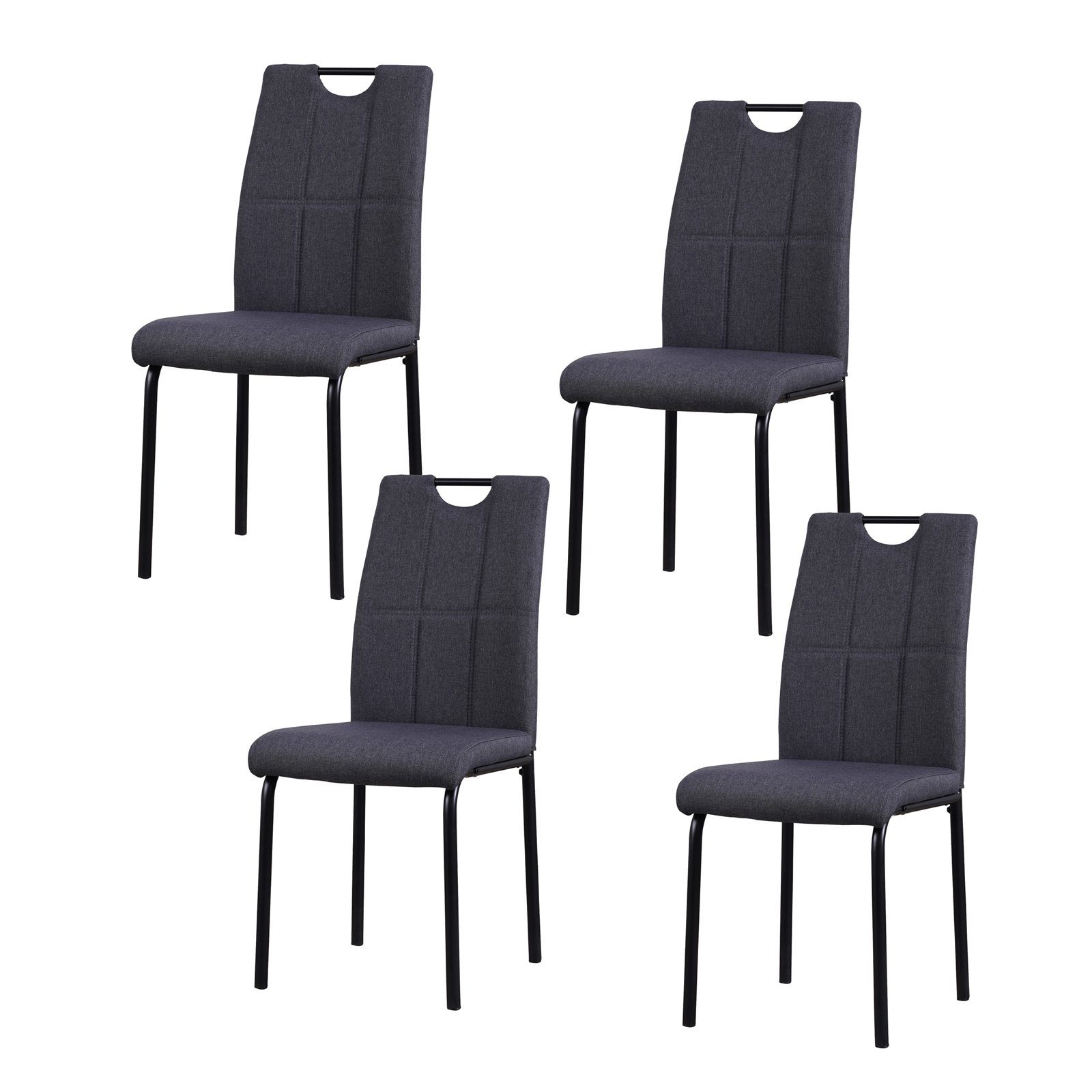 HTI-Living Esszimmerstuhl Stuhl Denton Grau (Set, 4 St), Esszimmerstuhl günstig online kaufen