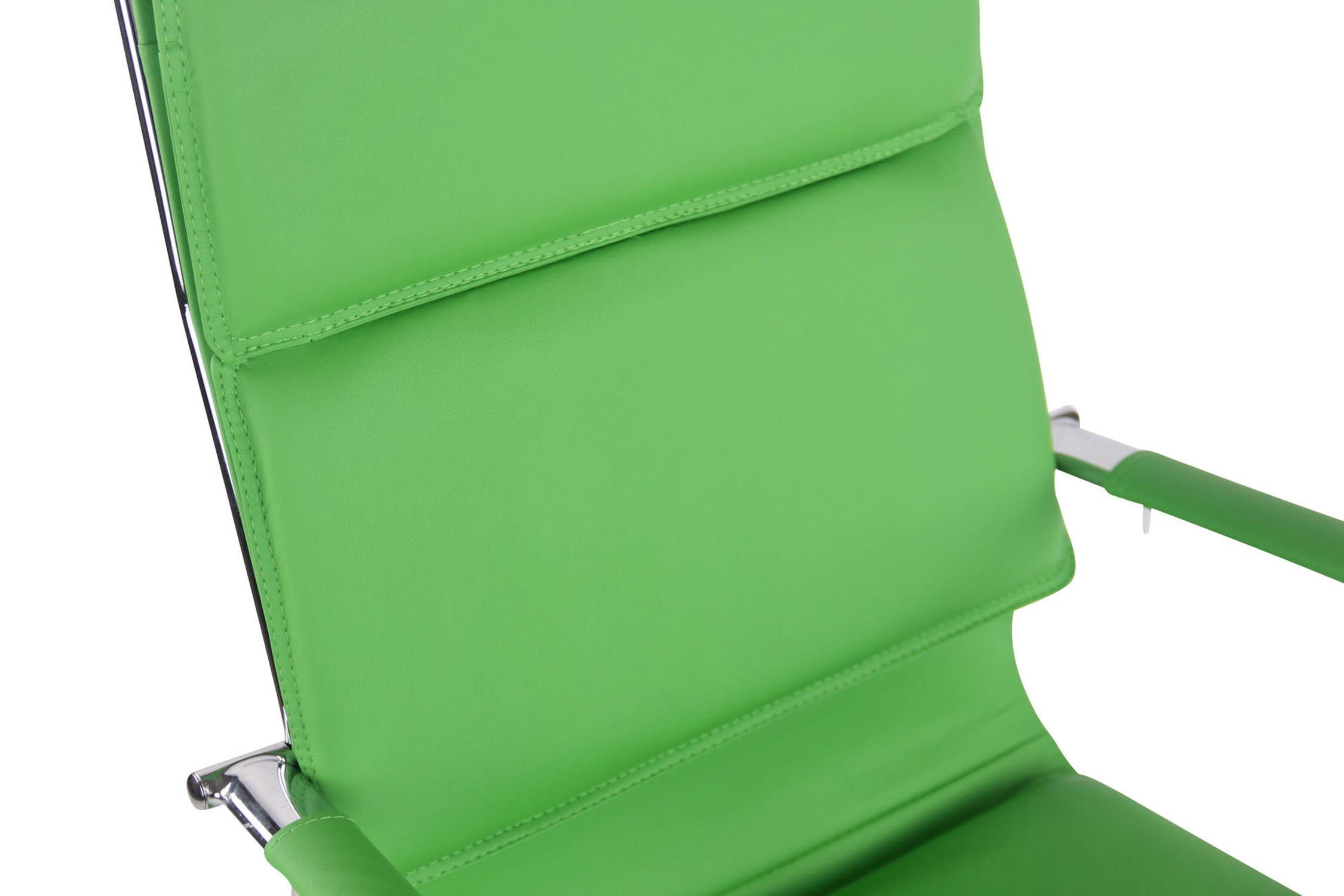 XXL), Sitzfläche: geformter Rückenlehne grün ergonomisch Bürostuhl mit bequemer Gestell: Drehstuhl, Metall Bürostuhl Beta Kunstleder Chefsessel, TPFLiving chrom - (Schreibtischstuhl,