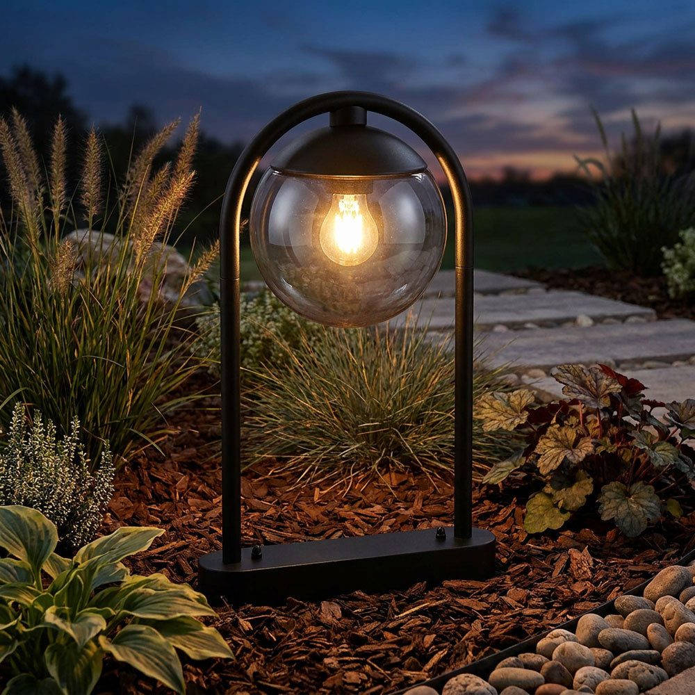 GLOBO LIGHTING Außen-Stehlampe, Leuchtmittel inklusive, Warmweiß, LED Außenstandleuchte Wegeleuchte Terrassen Gartenlampe Außenbereich
