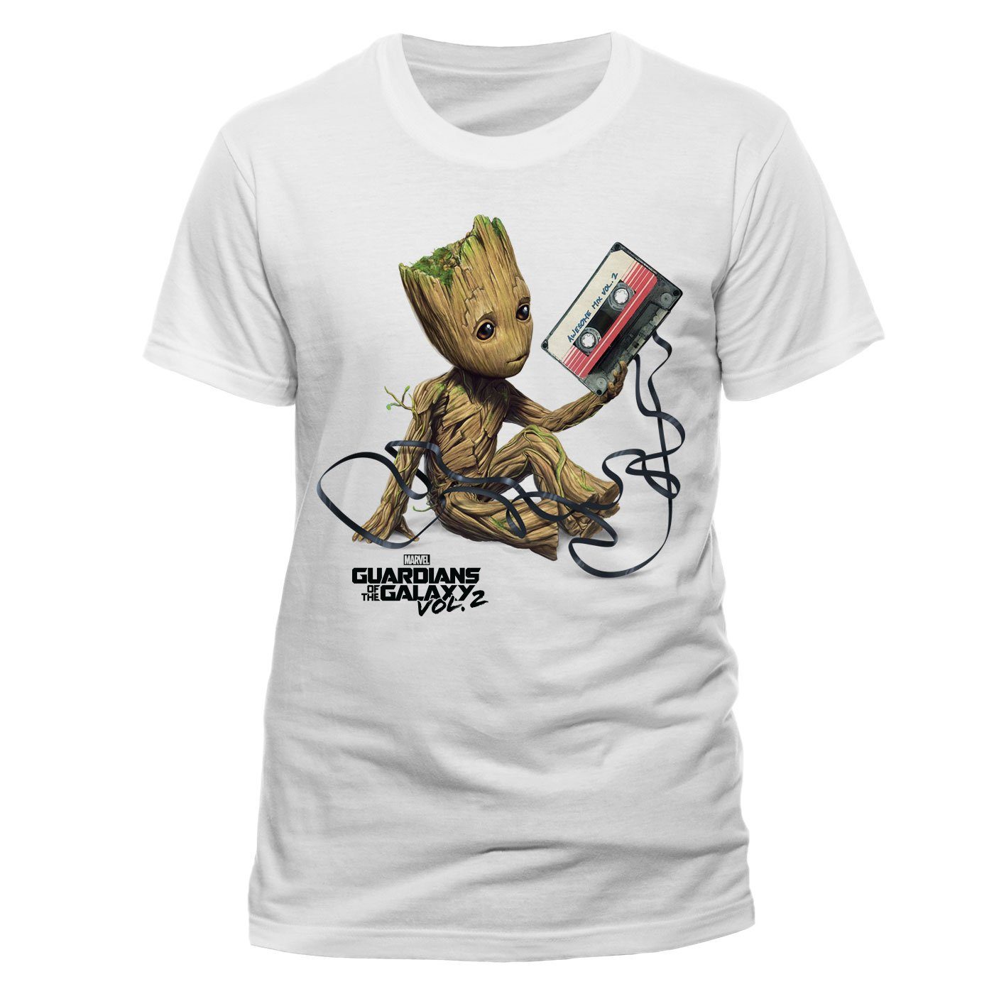 XL MARVEL of and Groot T-Shirt Unisex T-Shirt Tape Galaxy Guardians the