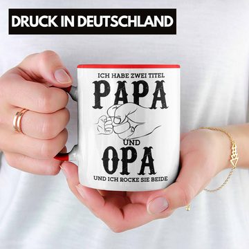 Trendation Tasse Lustige Tasse für Papa und Opa Geschenk zum Vatertag "Papa und Opa Ich
