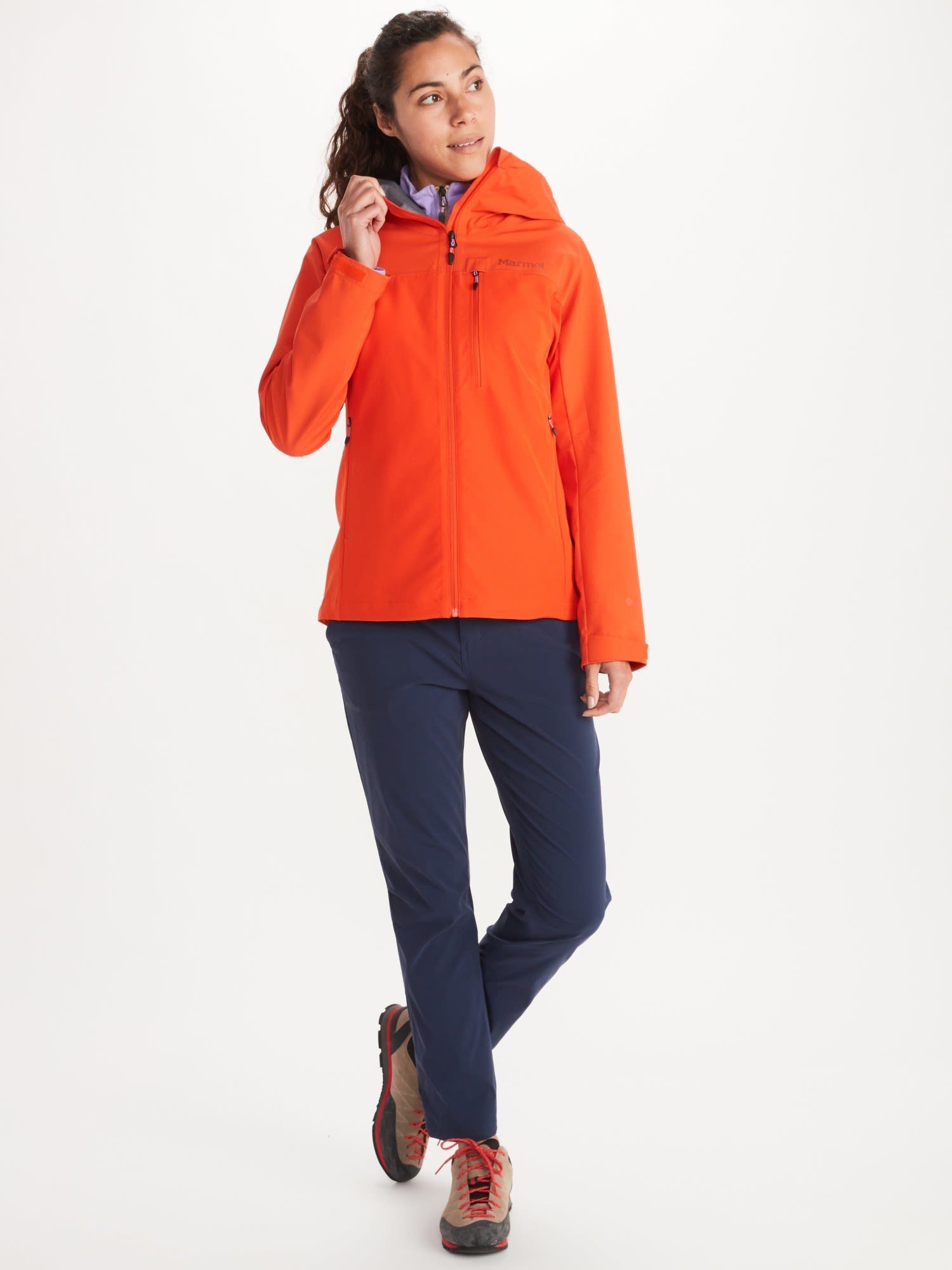 Softshelljacke Sun Marmot Marmot Damen Red Hoody Rom W Anorak