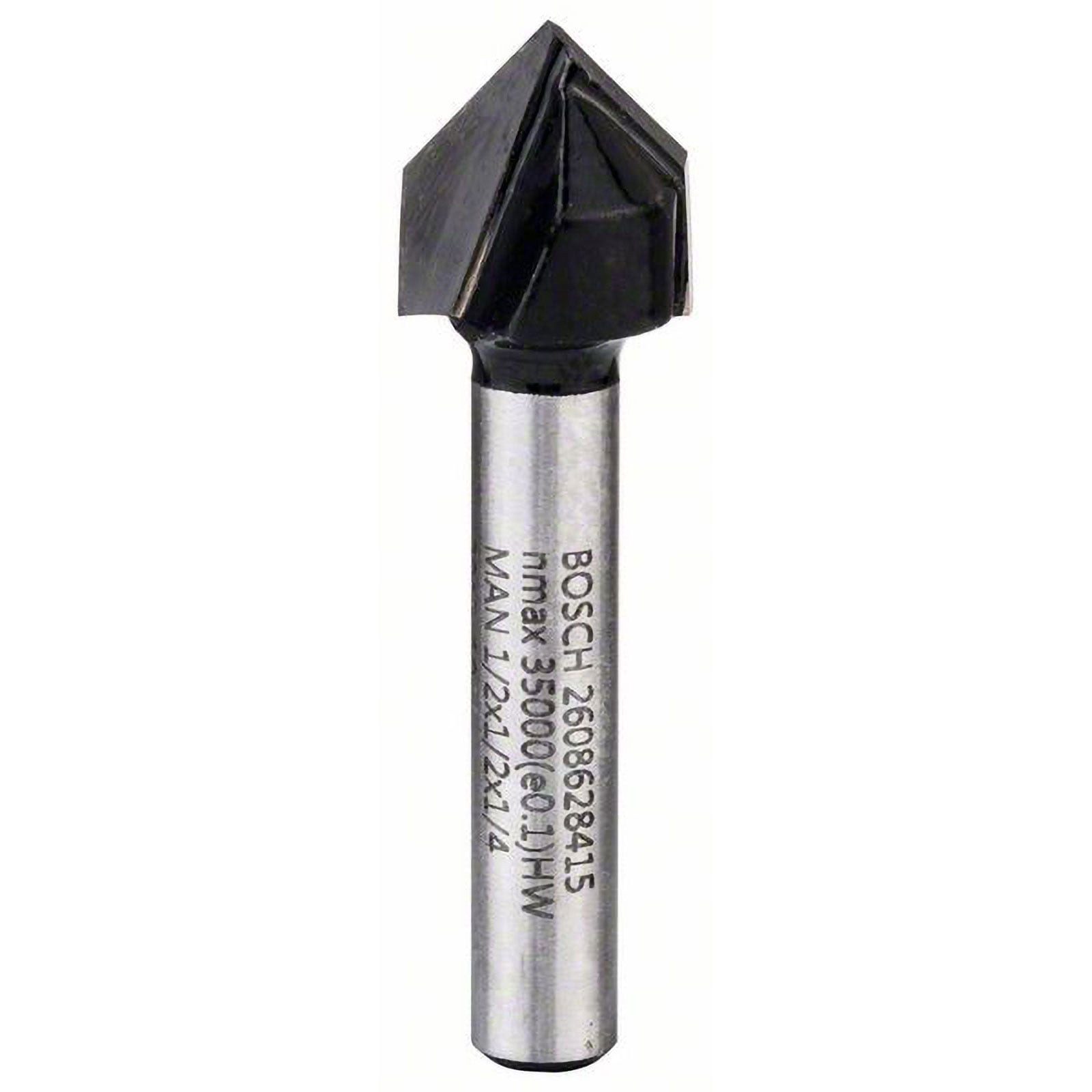 BOSCH V-Nutfräser Bosch V-Nutfräser 1/4" Ø 12,7 mm L 12,7 mm G 45 mm 90° - 2608628415
