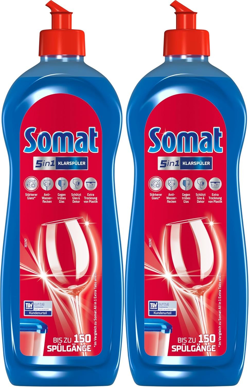 Somat Somat Klarspüler Sparpack 2 Stück Glänzendes Geschirr Klarspüler