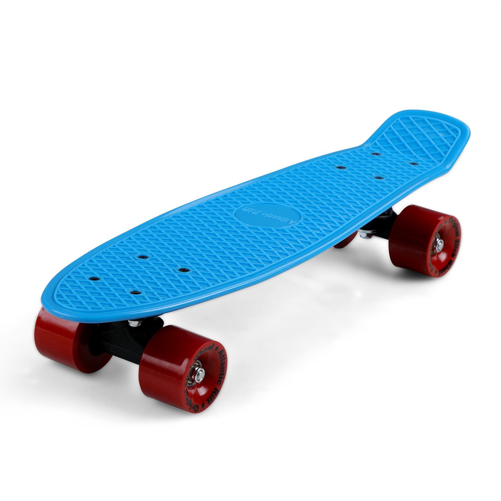 monzana Skateboard ohne LED-Rollen, Monzana Skateboard 22 Zoll ABEC 7 Retro Pennyboard 100kg belastbar