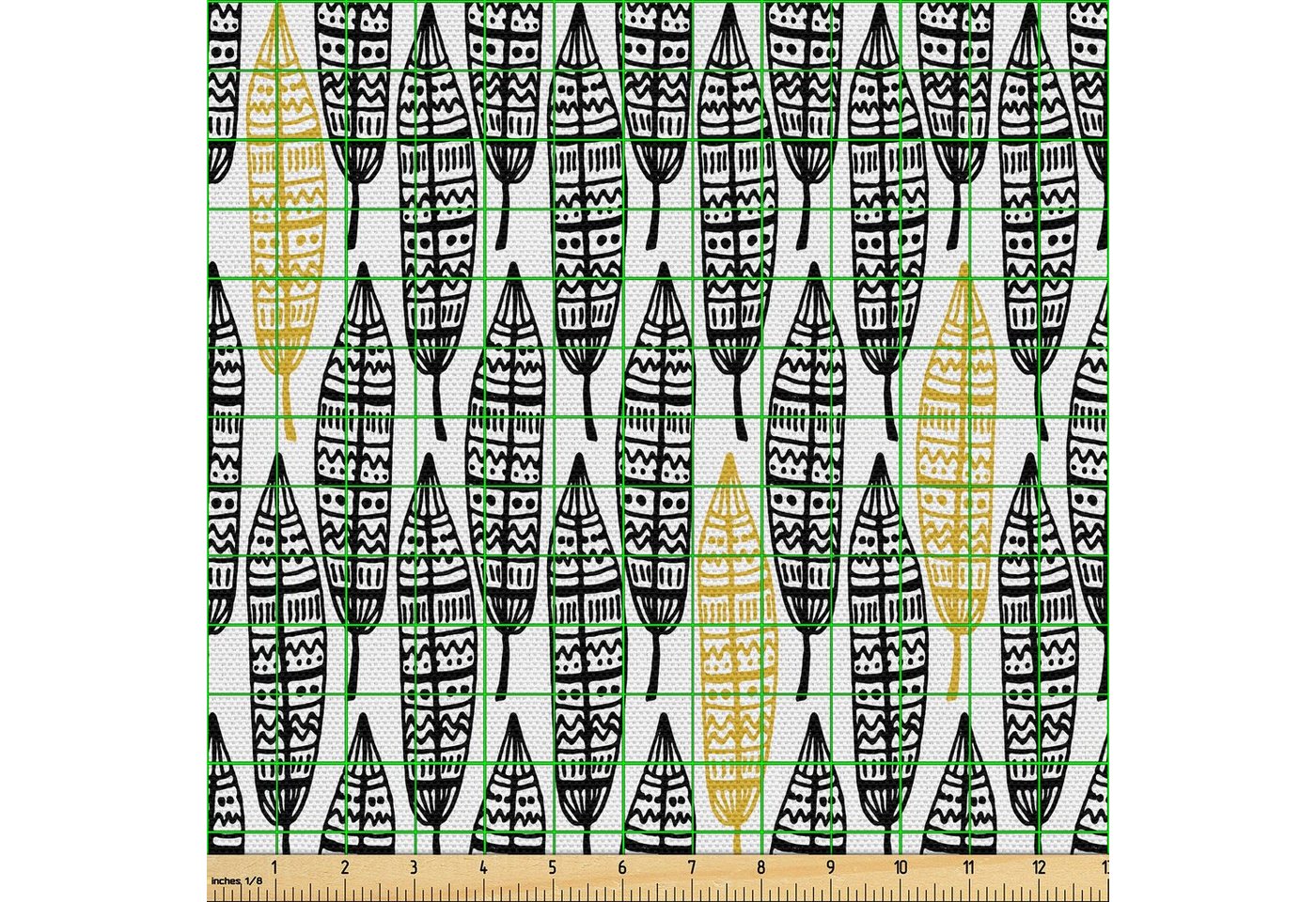 Thumbnail - Abakuhaus Stoff Schön Gewebten Stoff für Polster und Wohnaccessoires, Feder Style Art Tribal
