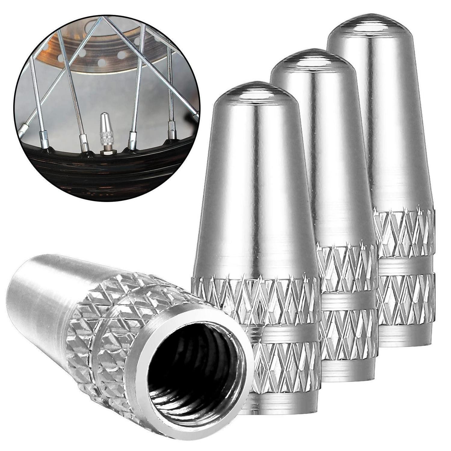 LuxusKollektion Ventilkappe Ventilkappen Presta 4er Set Aluminium Fahrrad Staubschutz