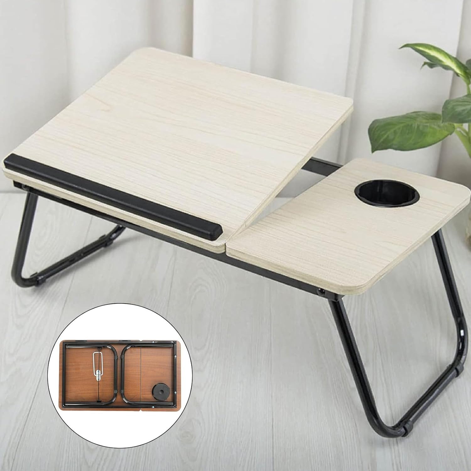 Youyijia Computertisch Faltbare Laptoptisch 55x32x25cm Notebooktisch Betttisch Klappbar