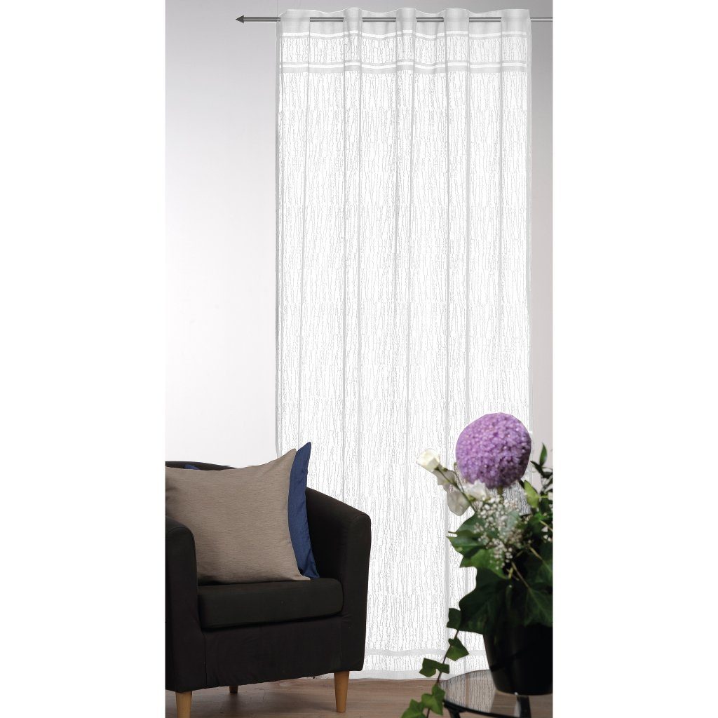 Arsvita Gardine Dekoschal Jaquard (1 St), Stangendurchzug, transparent, mit Stangendurchzug, transparent, pflegeleichte Fertiggardine