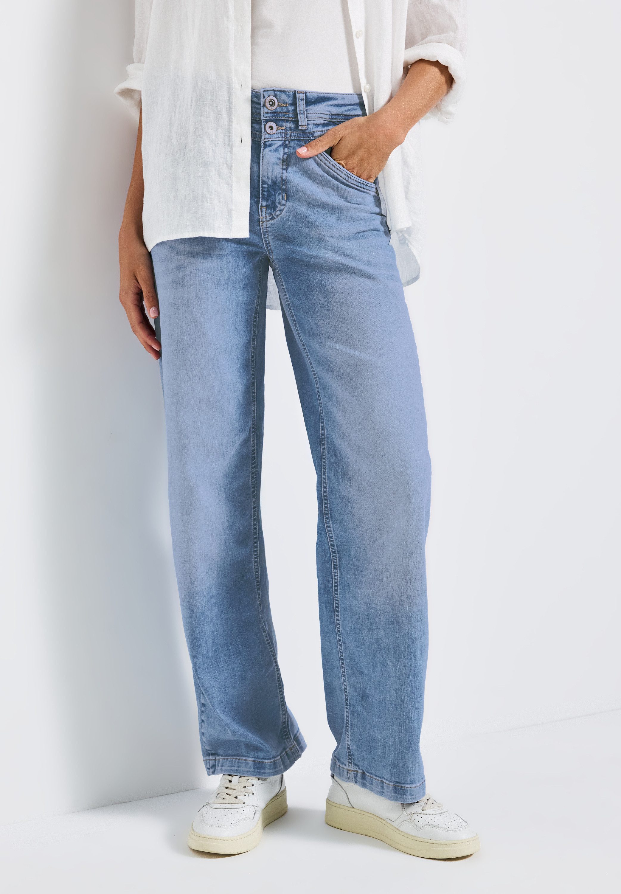 STREET ONE Weite Jeans im 4-Pocket günstig online kaufen